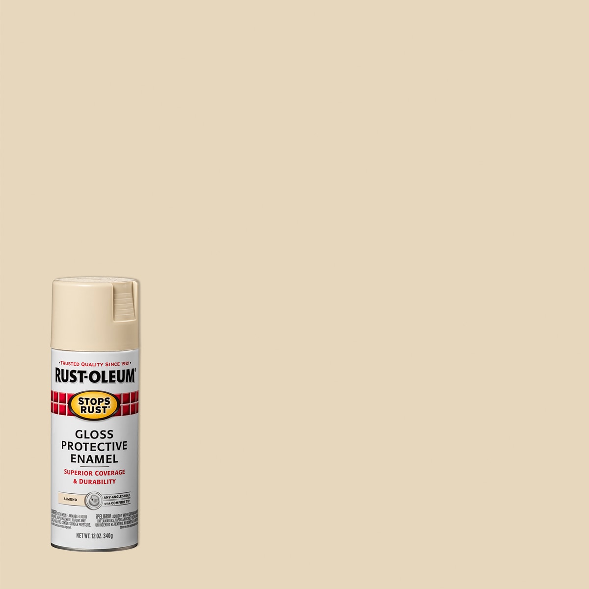 Rust-Oleum Stops Rust Gloss Almond Oil-based Spray paint ( NET WT. 12.0-oz )