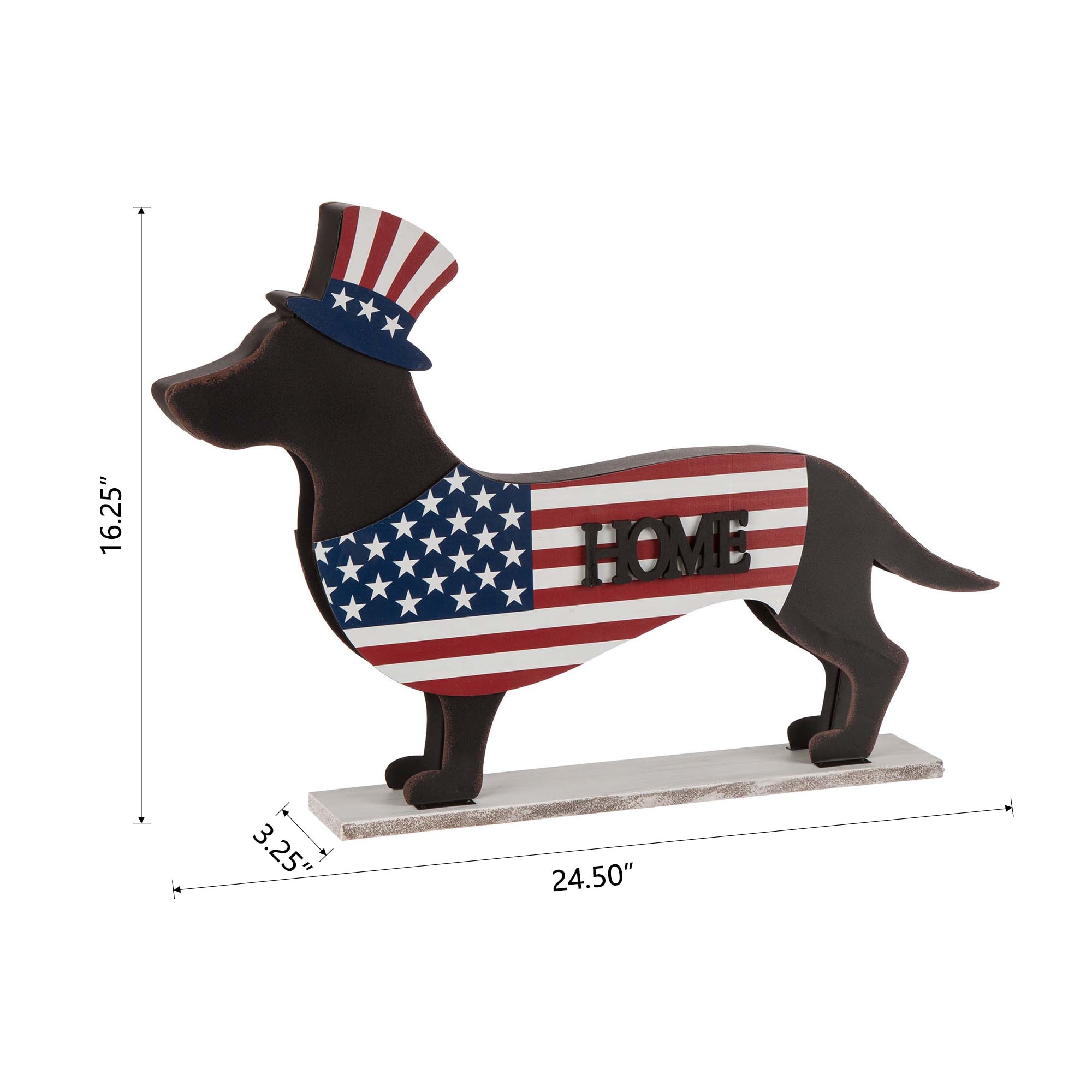 Patriotic Dog Costume American Flag Pet T-Shirt & Hat Set Uncle Sam X-Large  