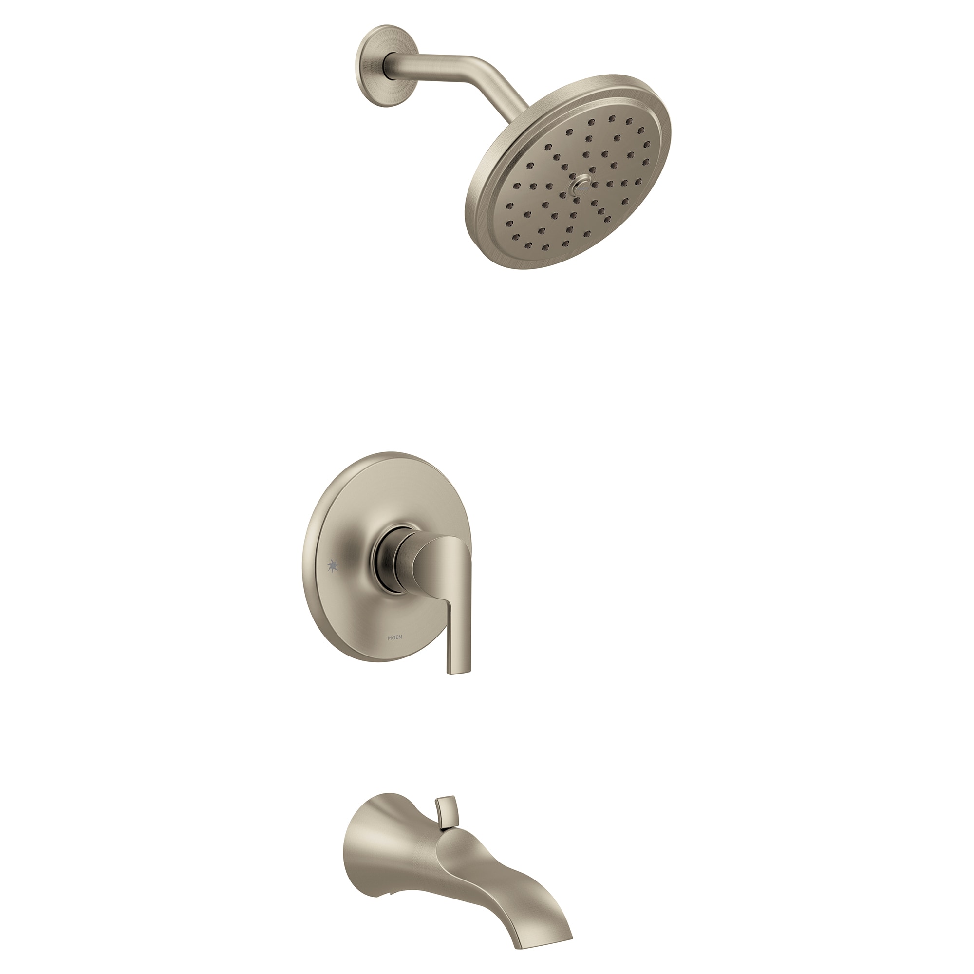 Moen UTS3203BN Doux Brushed Nickel 1-handle Single function 6.75-Inches Round Shower Faucet