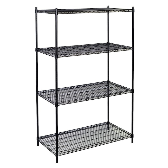 Commercial Garage inch. Posts inch. 30 NSF Chrome Dunnage Shelf with 14 x 48 Perfect for Home Cabinet Shelf Organizer inch. Kitchen Storage 