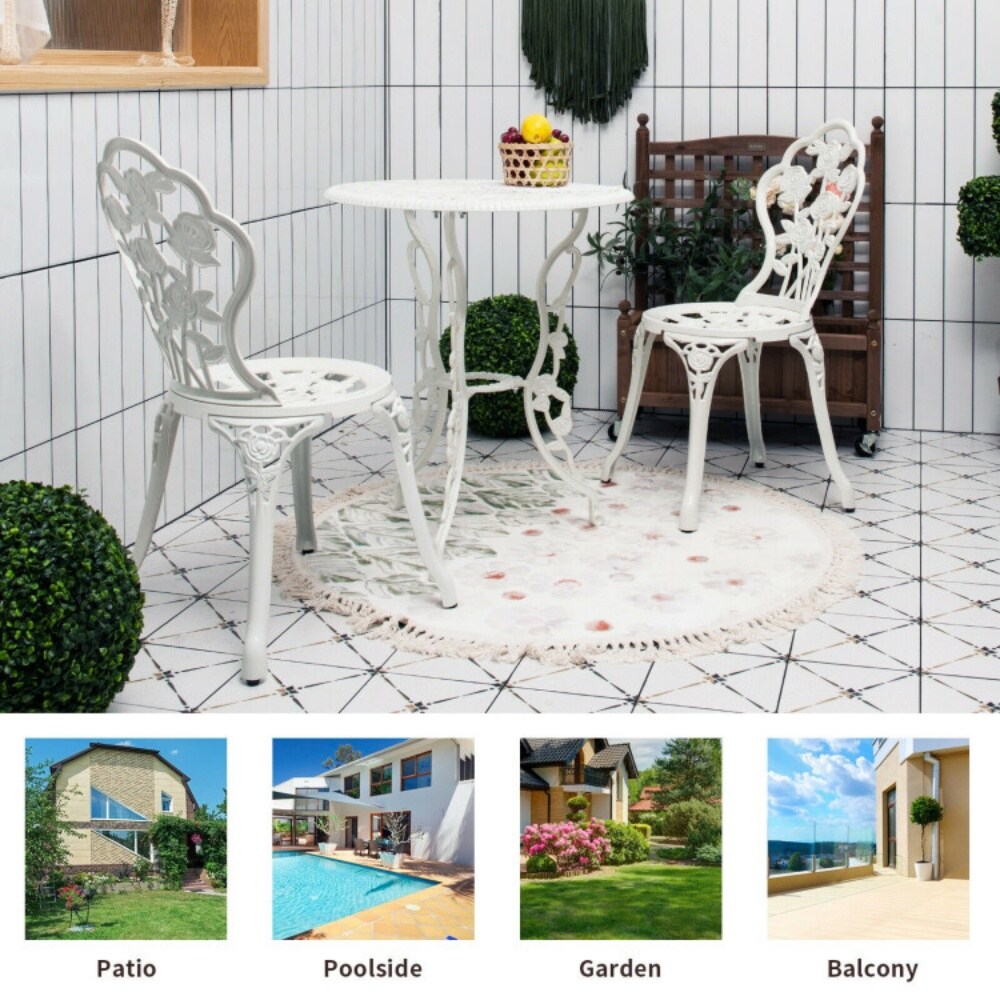 Dimakai DK-OPWF695WH Patio-Dining-Sets - View #2