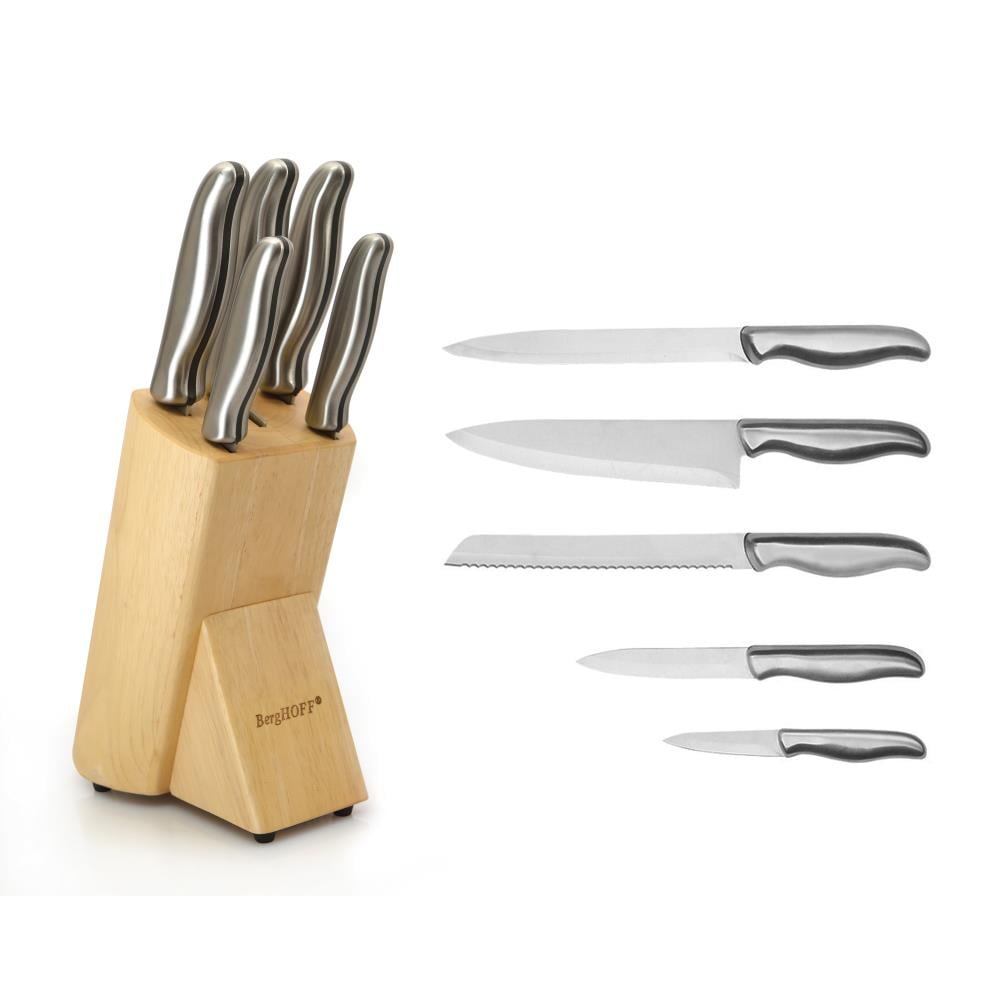  BergHOFF 6-Piece Hollow Handle Knife Set with Knife Block:  Knives: Home & Kitchen