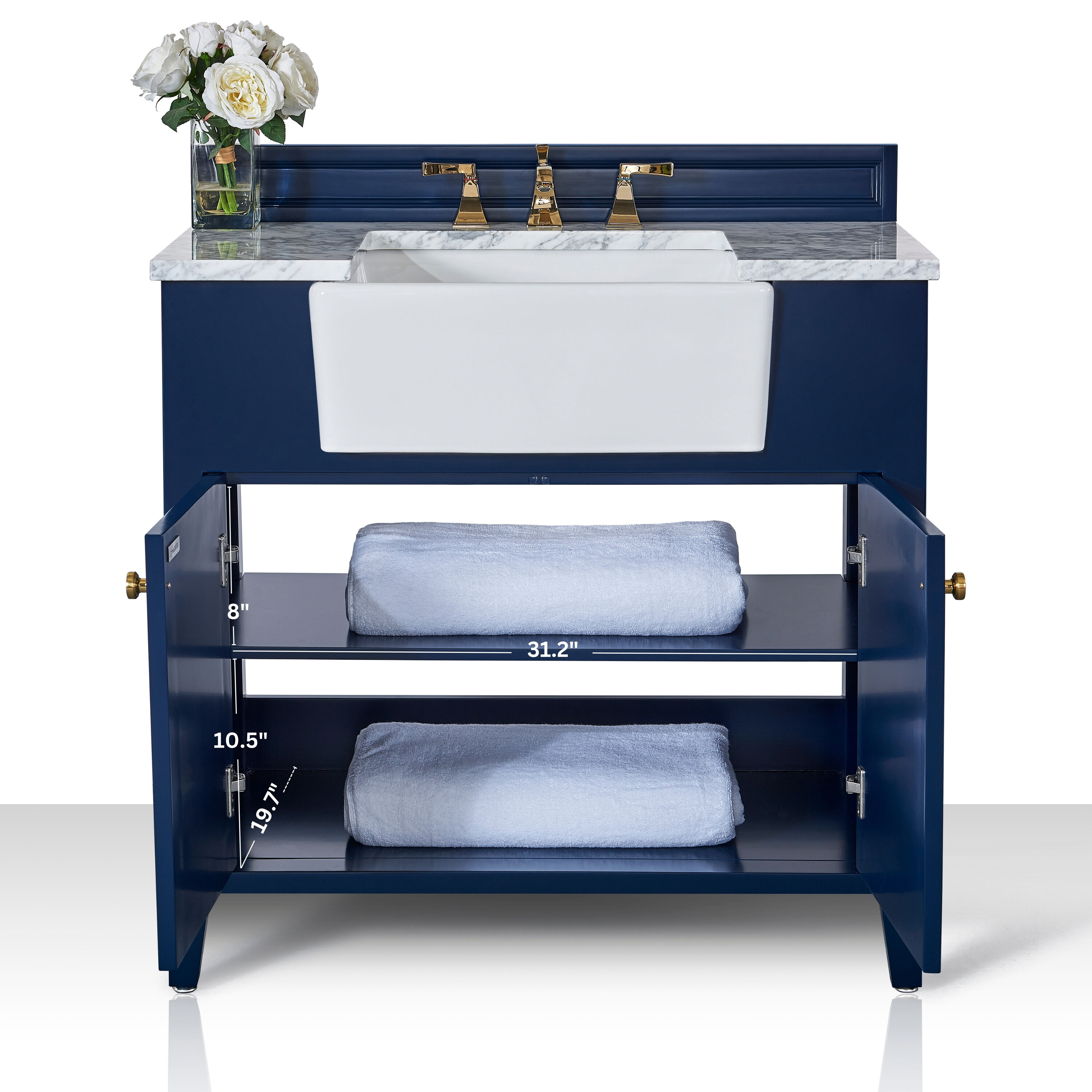Ancerre Designs VTSADELINE36HBCWGD Bath-Vanity-Combo - View #7