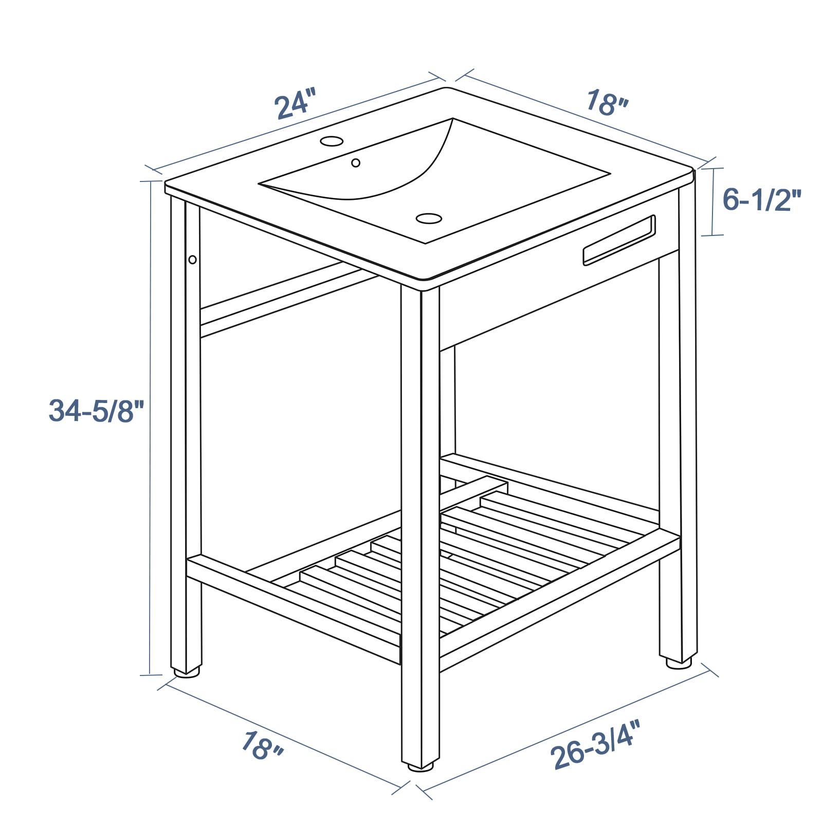 Lordear LD-ZJB1824 Console-Sinks - View #8