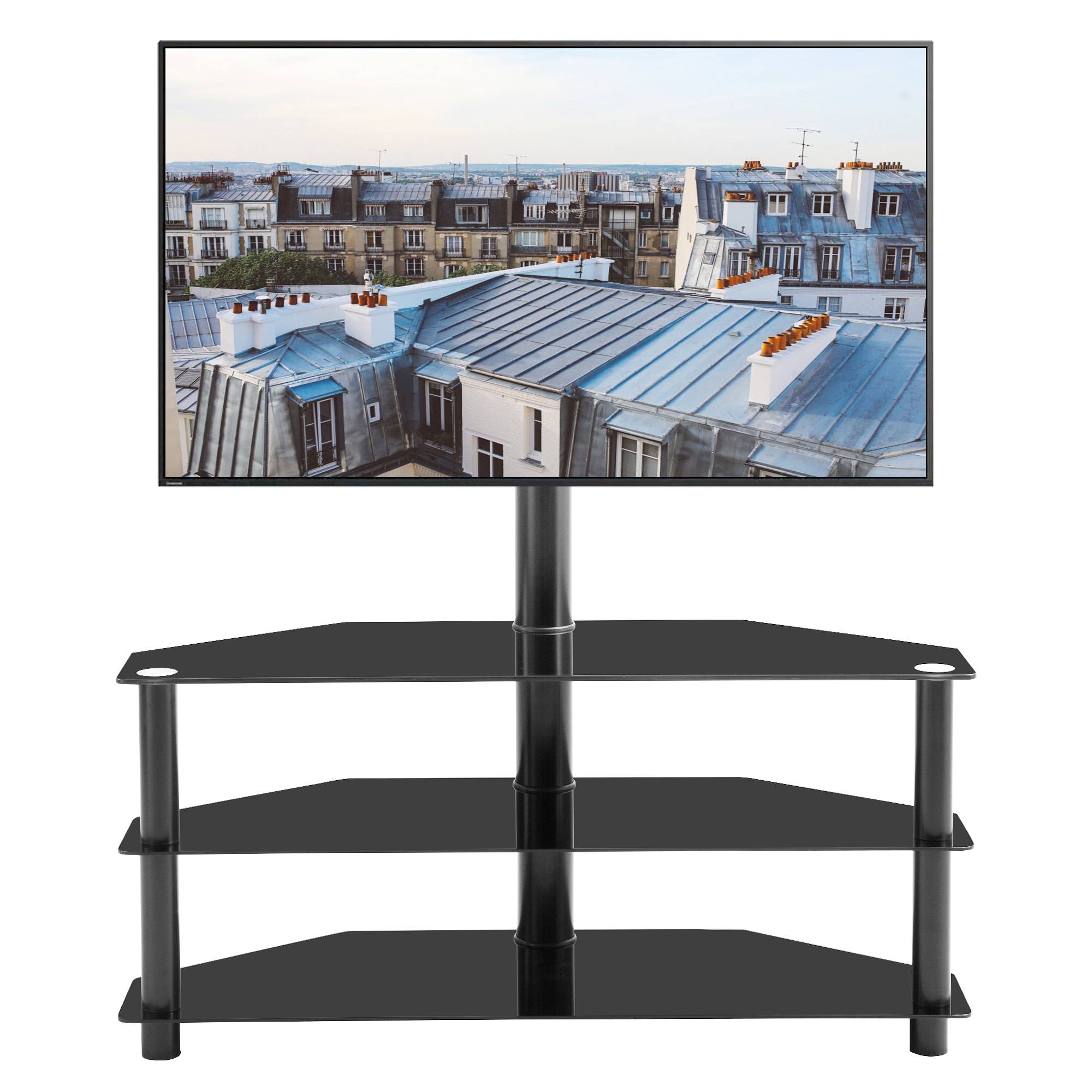 Sunrinx MG67-42-DSG Modern/Contemporary Black TV stand Integrated TV Mount ( Accommodates TVs up to 65-in )