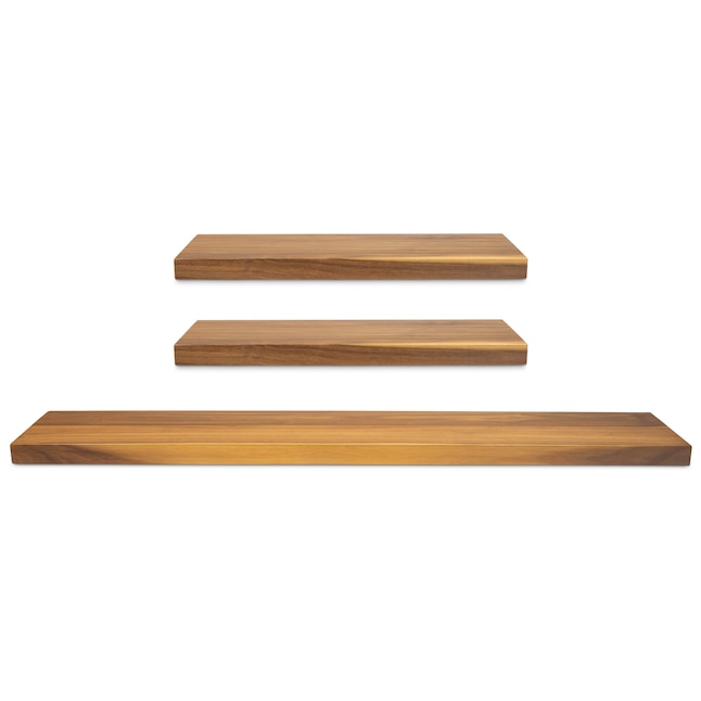 Centerpointe Acacia Wood Floating Shelf, How Wide Can Floating Shelves Be Installed