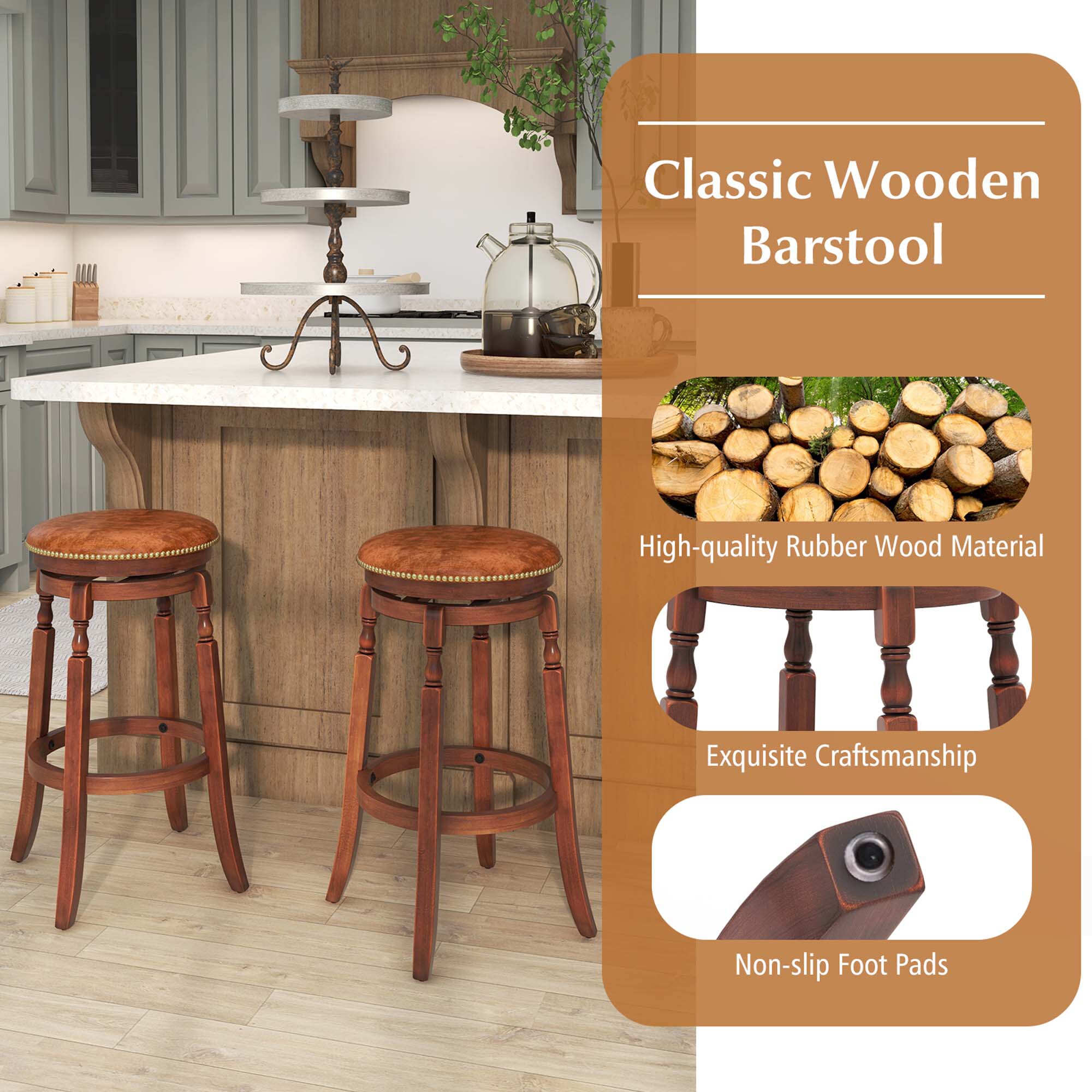 Costway HCST01518 stools - View #4