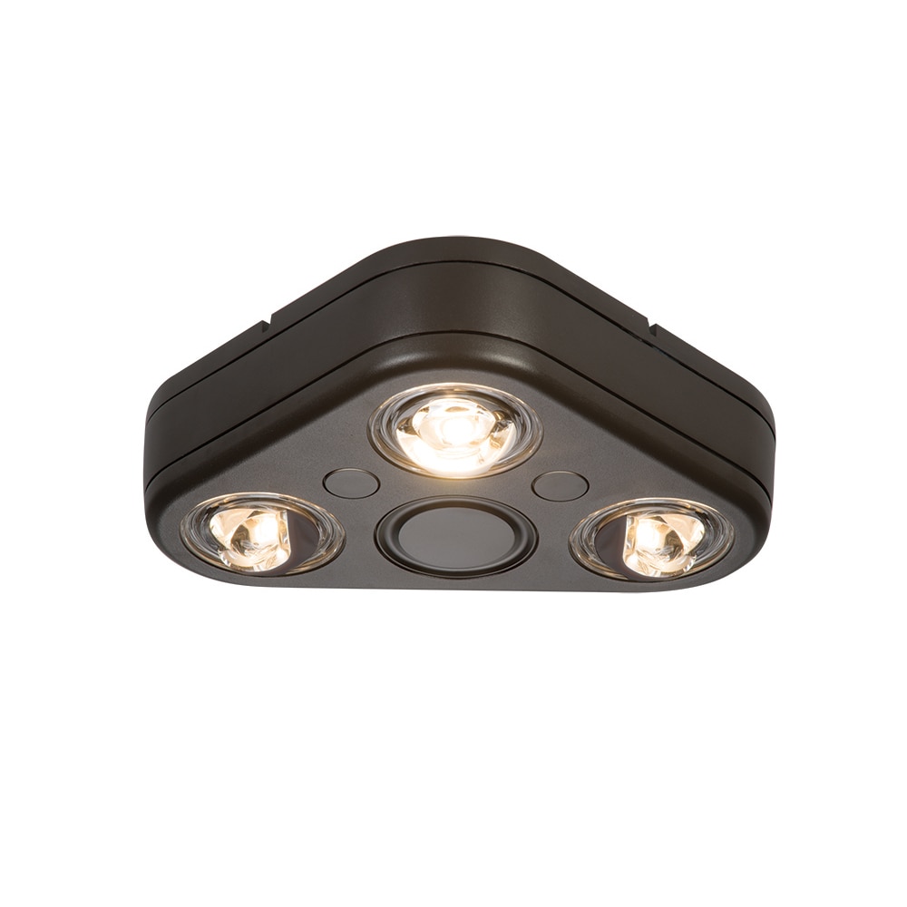 All-Pro 150-Watt Integrated LED Bronze 3-Head Flood Light with Adjustable 2400-Lumen at Lowes.com