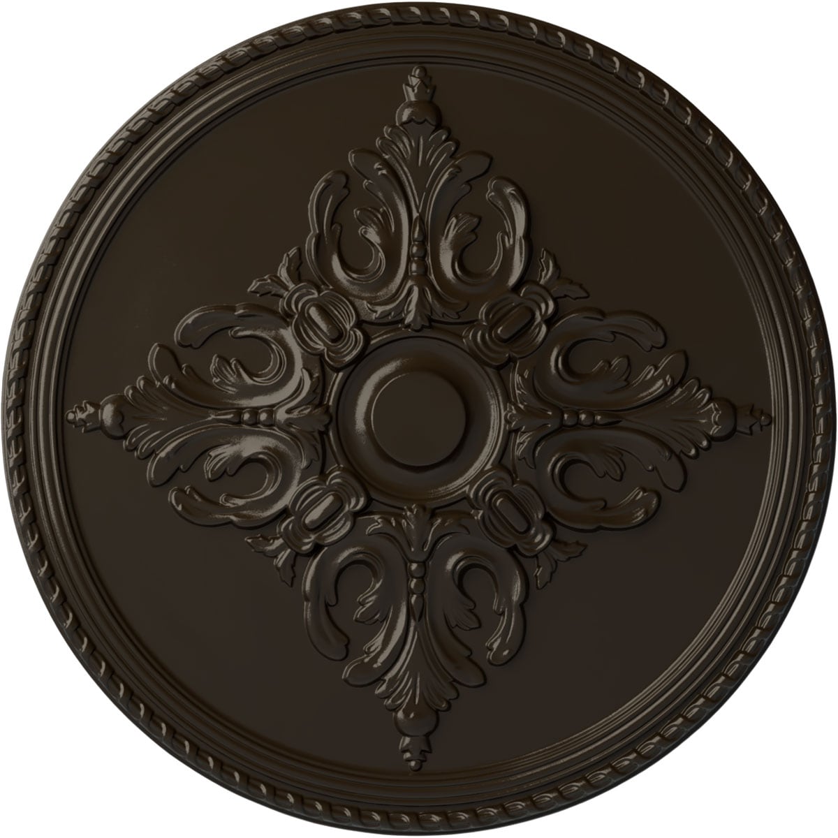 Ekena Millwork CM54MISHF Milton 55-in W x 55-in L Painted Stone Hearth Polyurethane Whole Ceiling Medallion