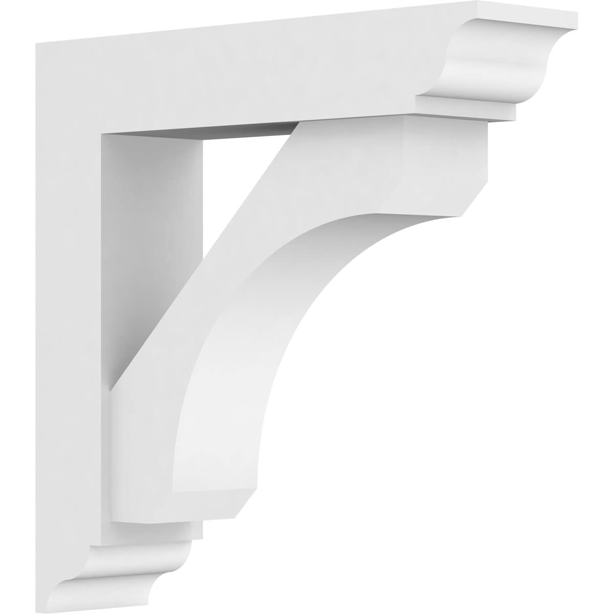 Ekena Millwork BKTP03X12X12LEC01 Standard Legacy 3-in x 12-in x 12-in White PVC Standard bracket