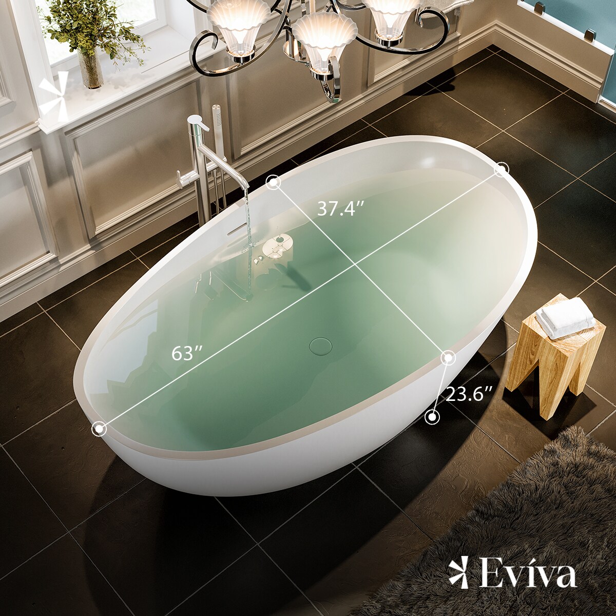 Eviva EVTB1021-63WH bathtubs - View #2