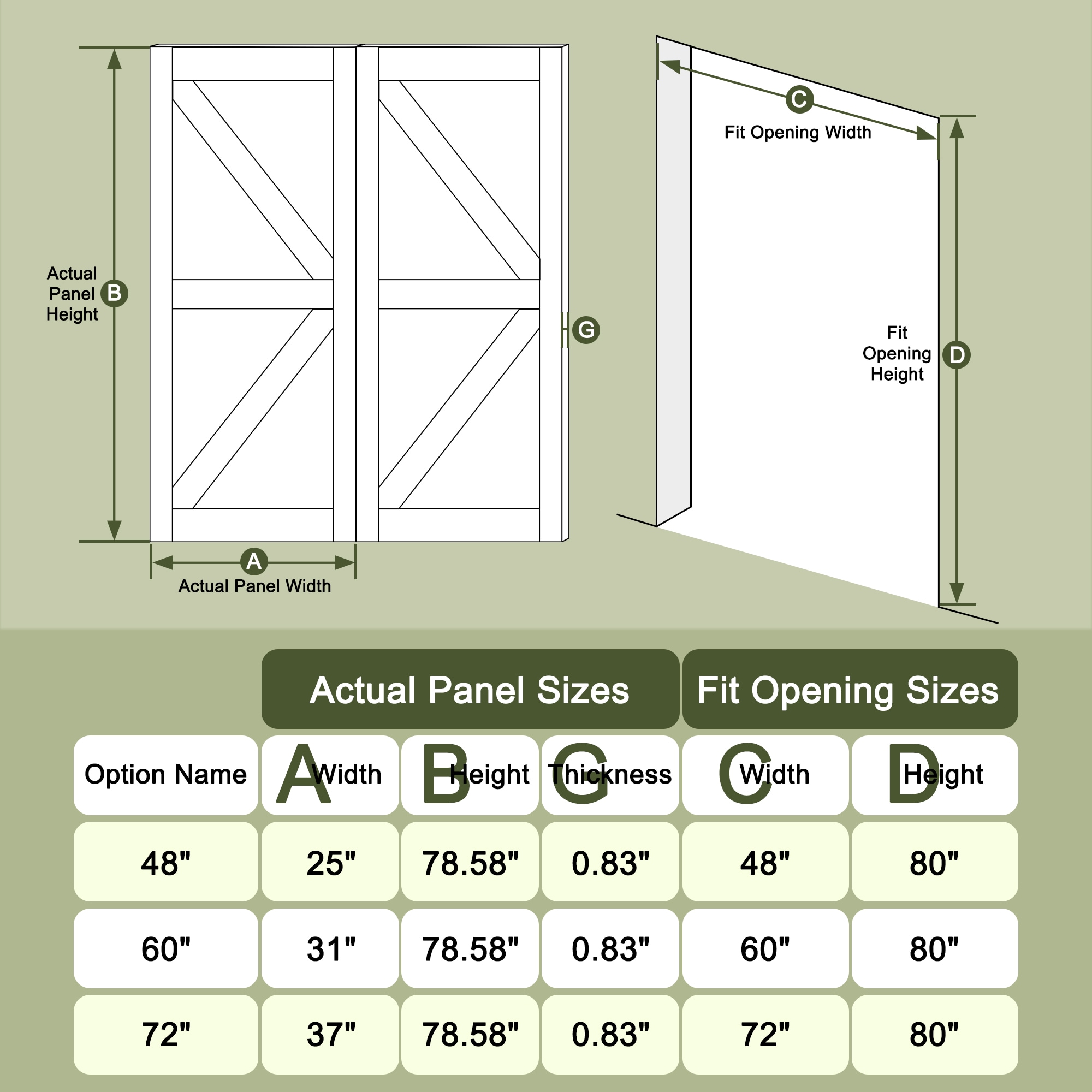 JUJUBON IN-CD-SLK-TL-60 Bifold-Sliding-Closet-Doors - View #3