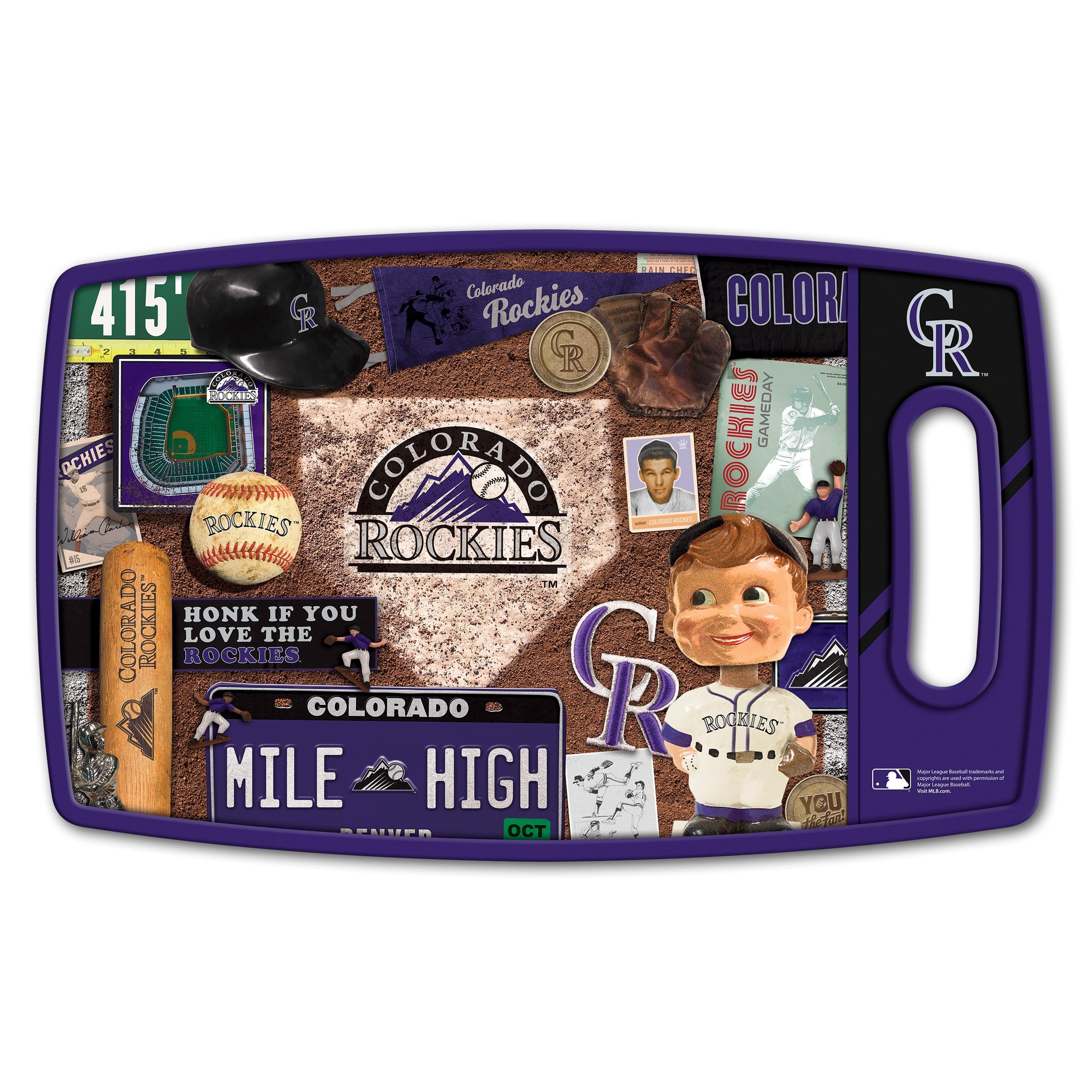 Colorado Rockies Team Jersey Cutting Board