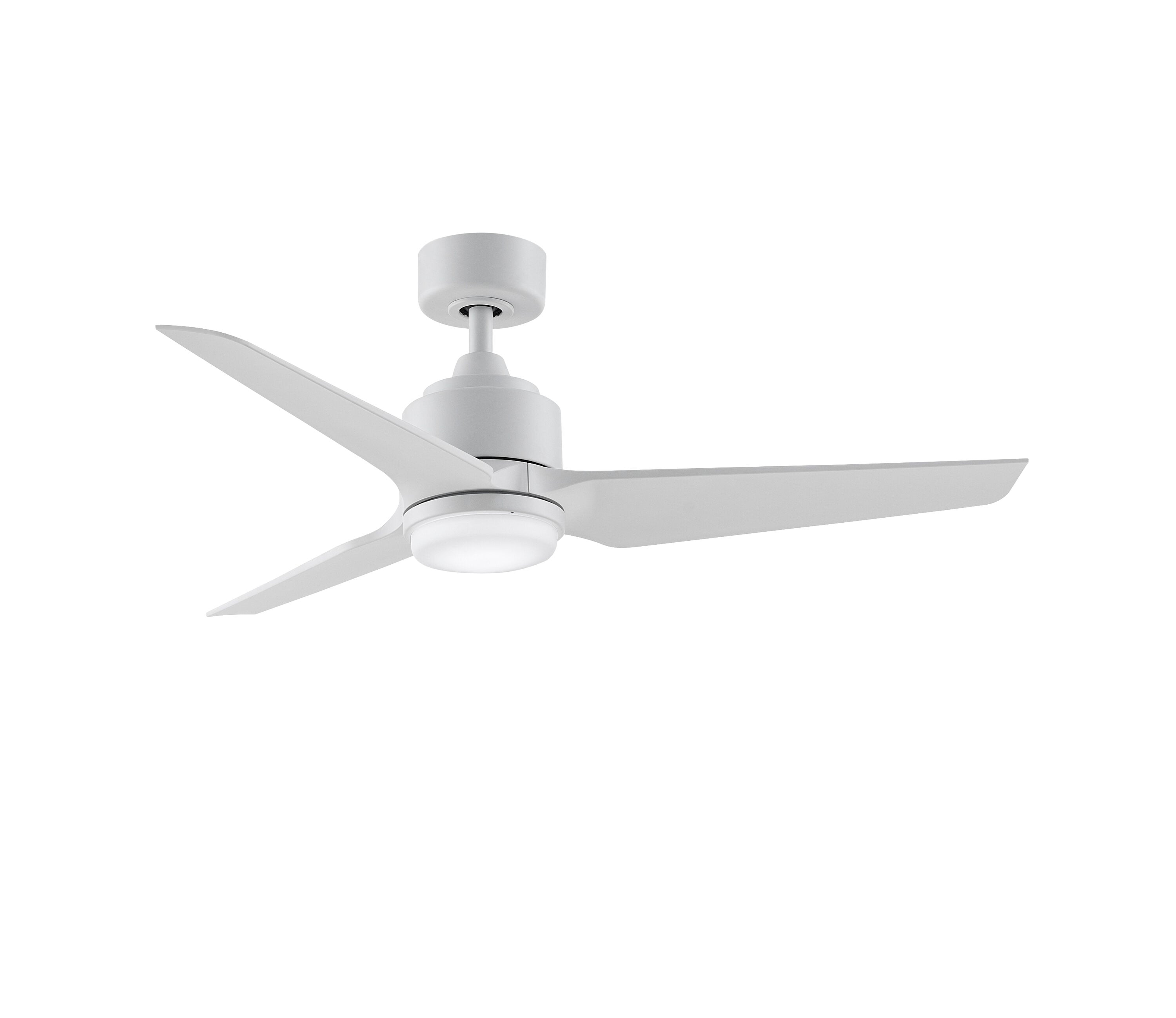 Fanimation TriAire Custom 48-in Matte White Color-changing Integrated LED Indoor/Outdoor Smart Propeller Ceiling Fan with Light and Remote (3-Blade) FPD8514MWW-48MWW-LK Sansujyuku sansujyuku.com