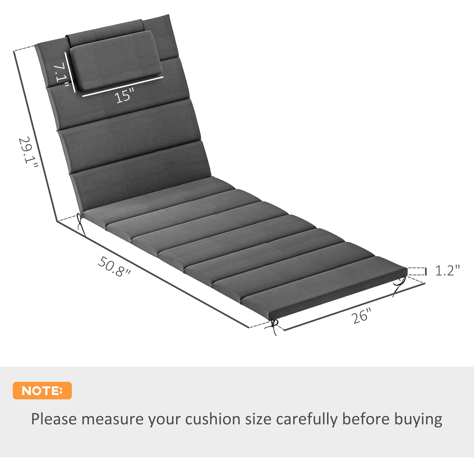 Outsunny 84G-546V00CG Patio-Furniture-Cushions - View #3