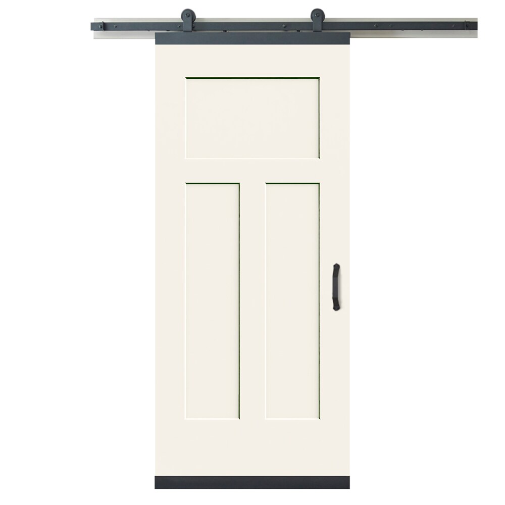 RELIABILT LO1345001 36-in x 80-in Moonglow Molded composite Hollow core Single Barn Door (Hardware Included)