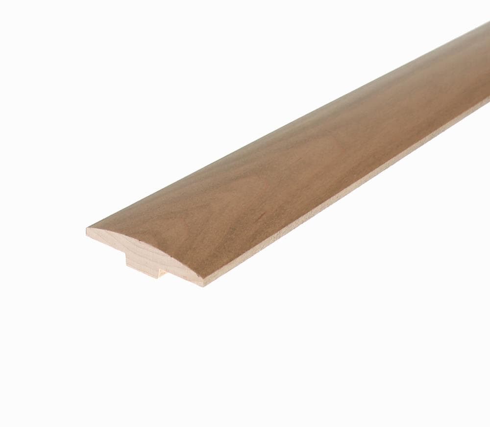 Flexco Tauri Maui White Sand 2-in T x 0.44-in W x 78-in L Solid Wood Floor T-moulding