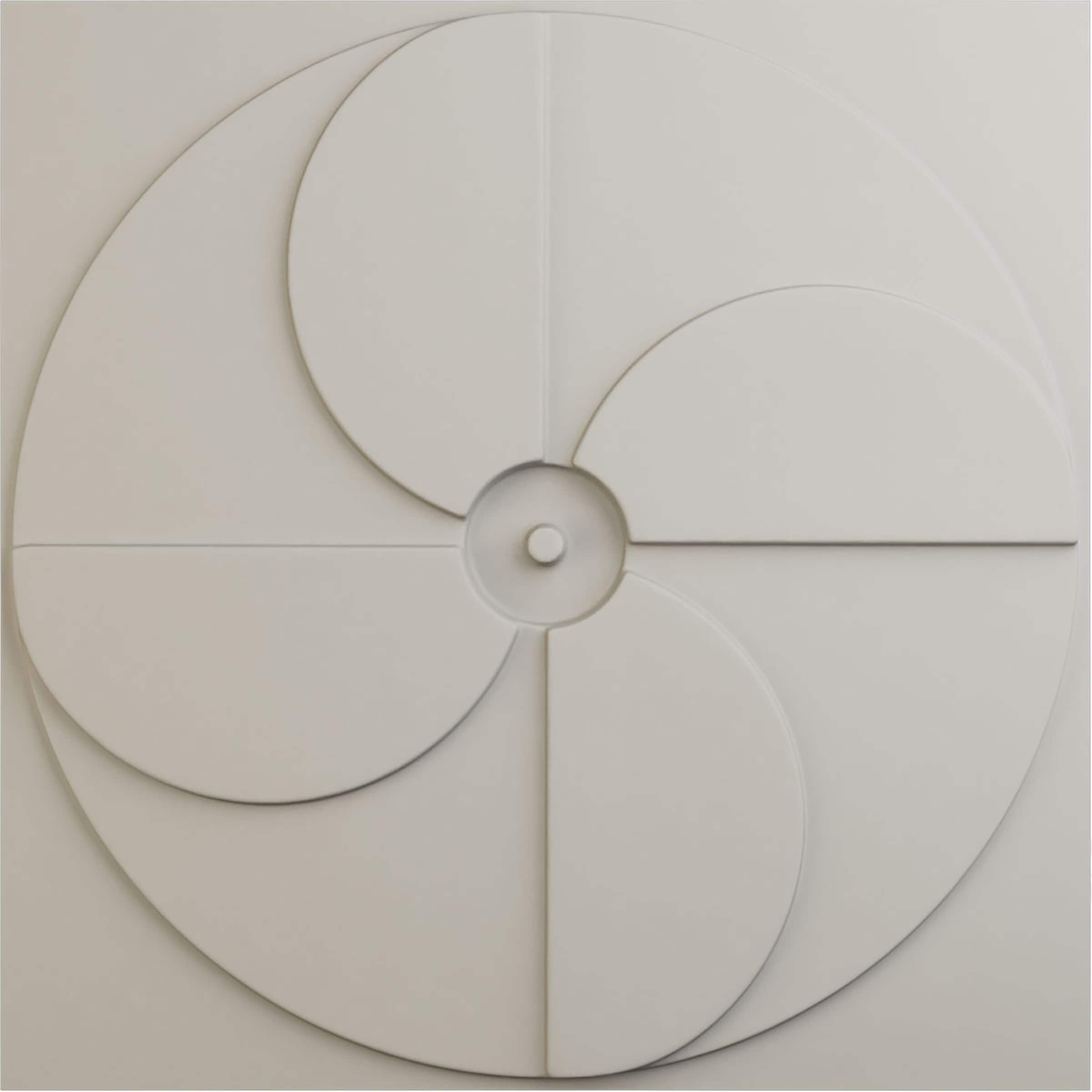 Ekena Millwork WP20X20WIGBW 19-5/8-in x 19-5/8-in Embossed Paintable/Stainable Off-white PVC Wall Panel (