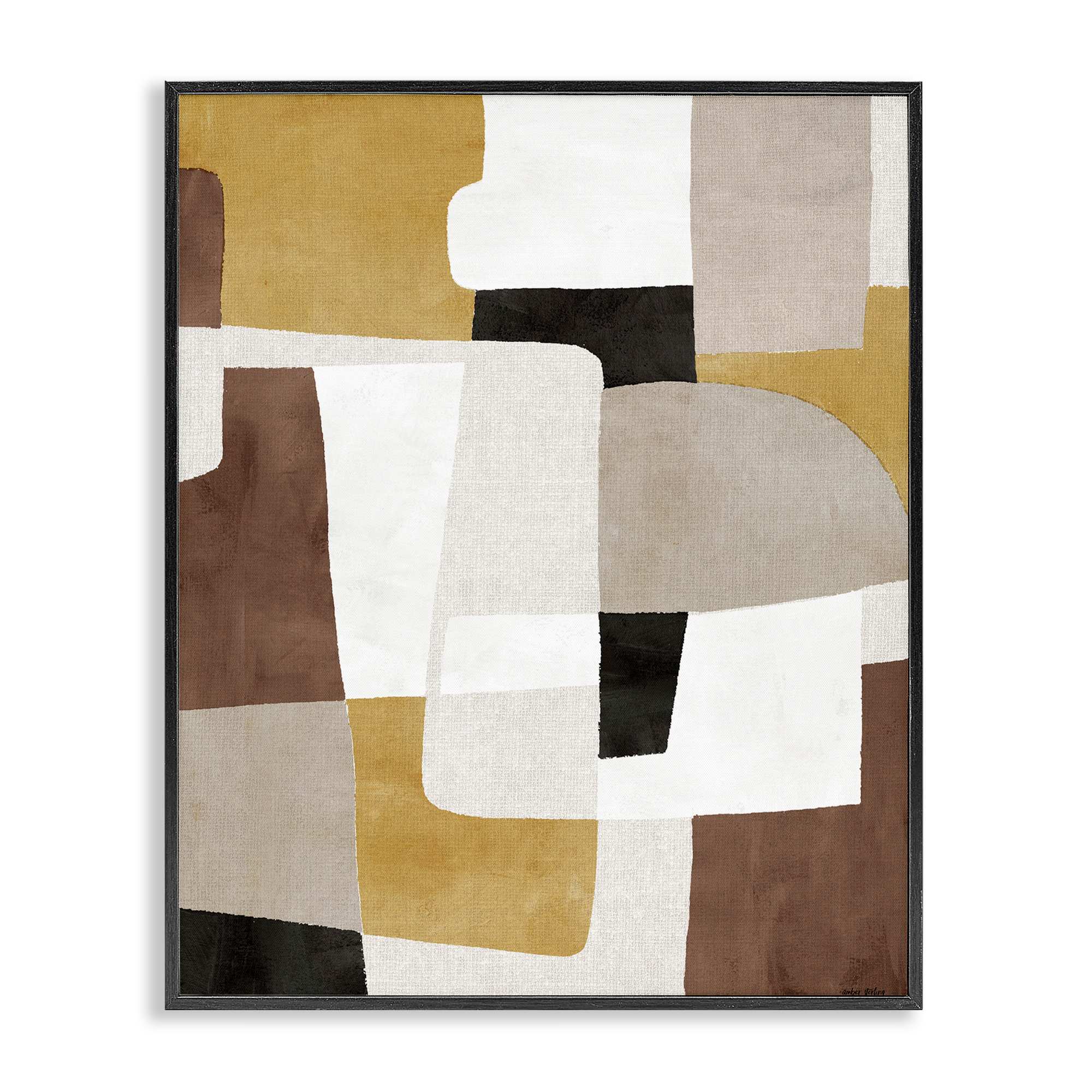 Stupell Industries BT-587-FR-16X20 Funky Boho Geometric Shapes Black Framed Giclee Art By Amber Sterling 16 x 20