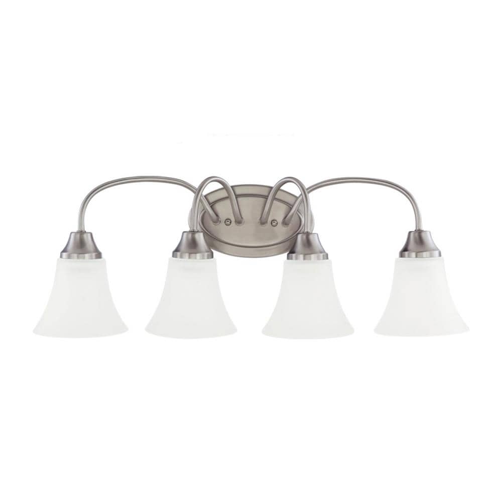 Generation Lighting 44808-962 Holman 24.5-in 4 -Light Brushed Nickel Transitional Vanity light