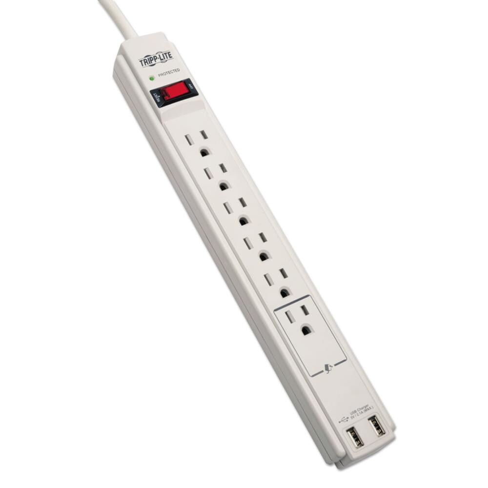 Tripp Lite 6-ft Protect It 6-Outlet 990 Joules 1800-Watt Gray