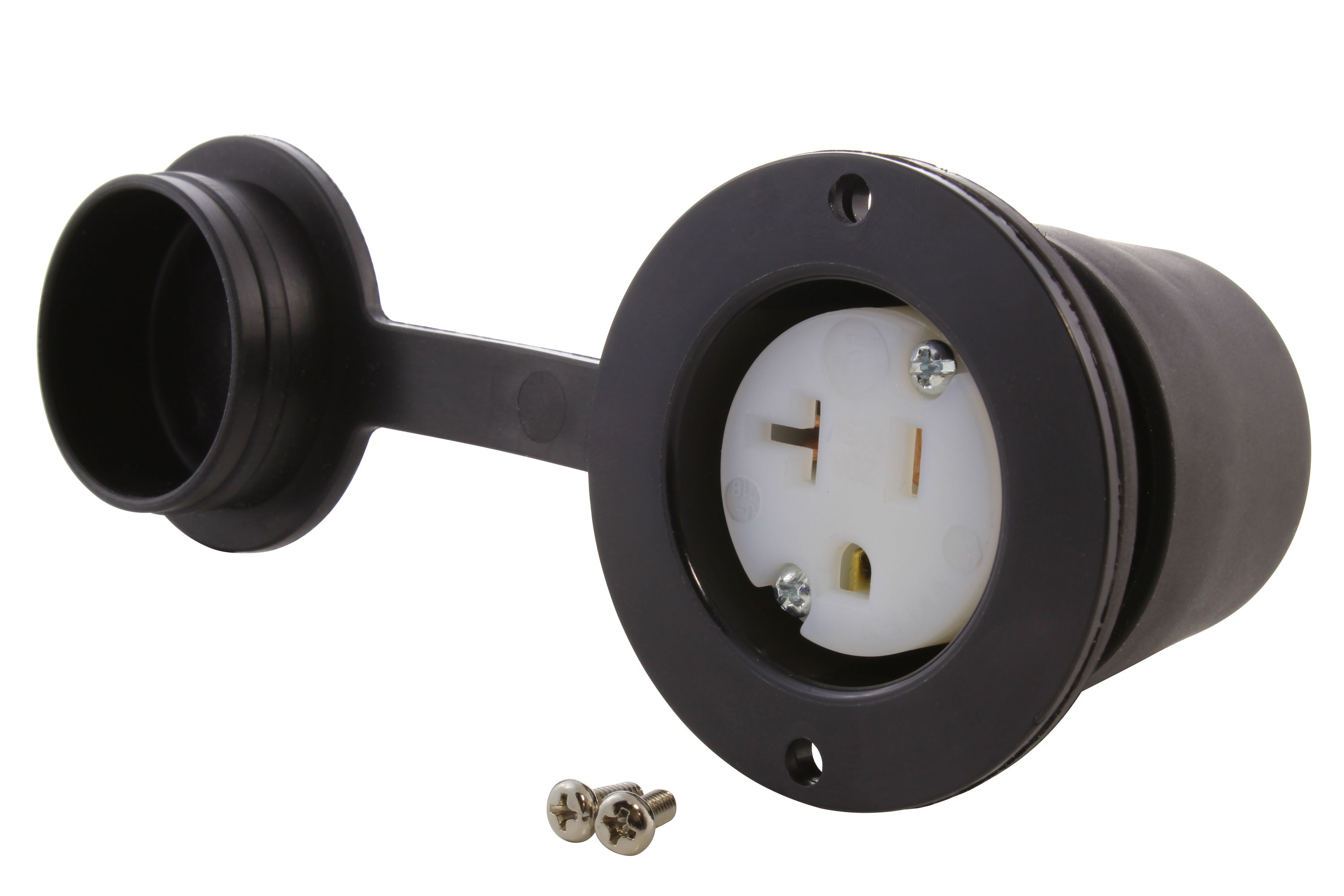 AC WORKS ASOU520R-WC AC Connectors NEMA 6-20 20 -Amp 125-volt Weather Resistant Residential/Commercial Round Outlet , Black