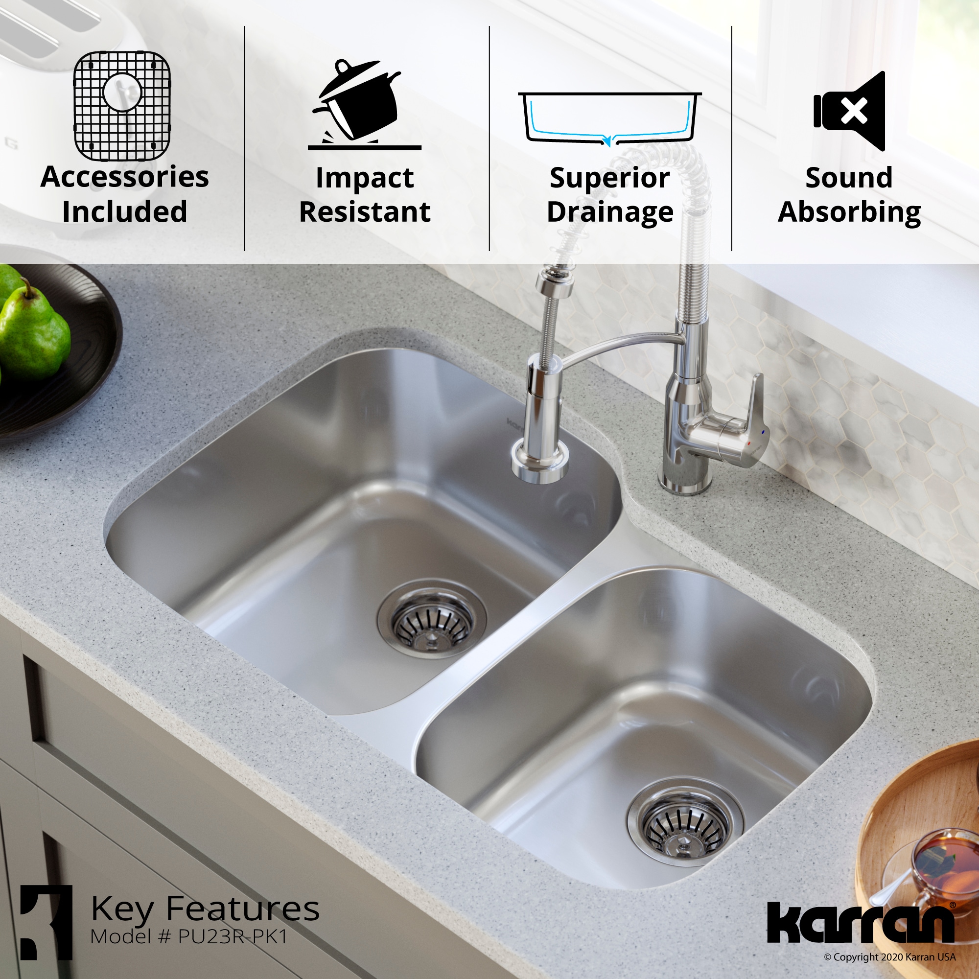 Karran PU23R-PK1 Kitchen-Sinks - View #7