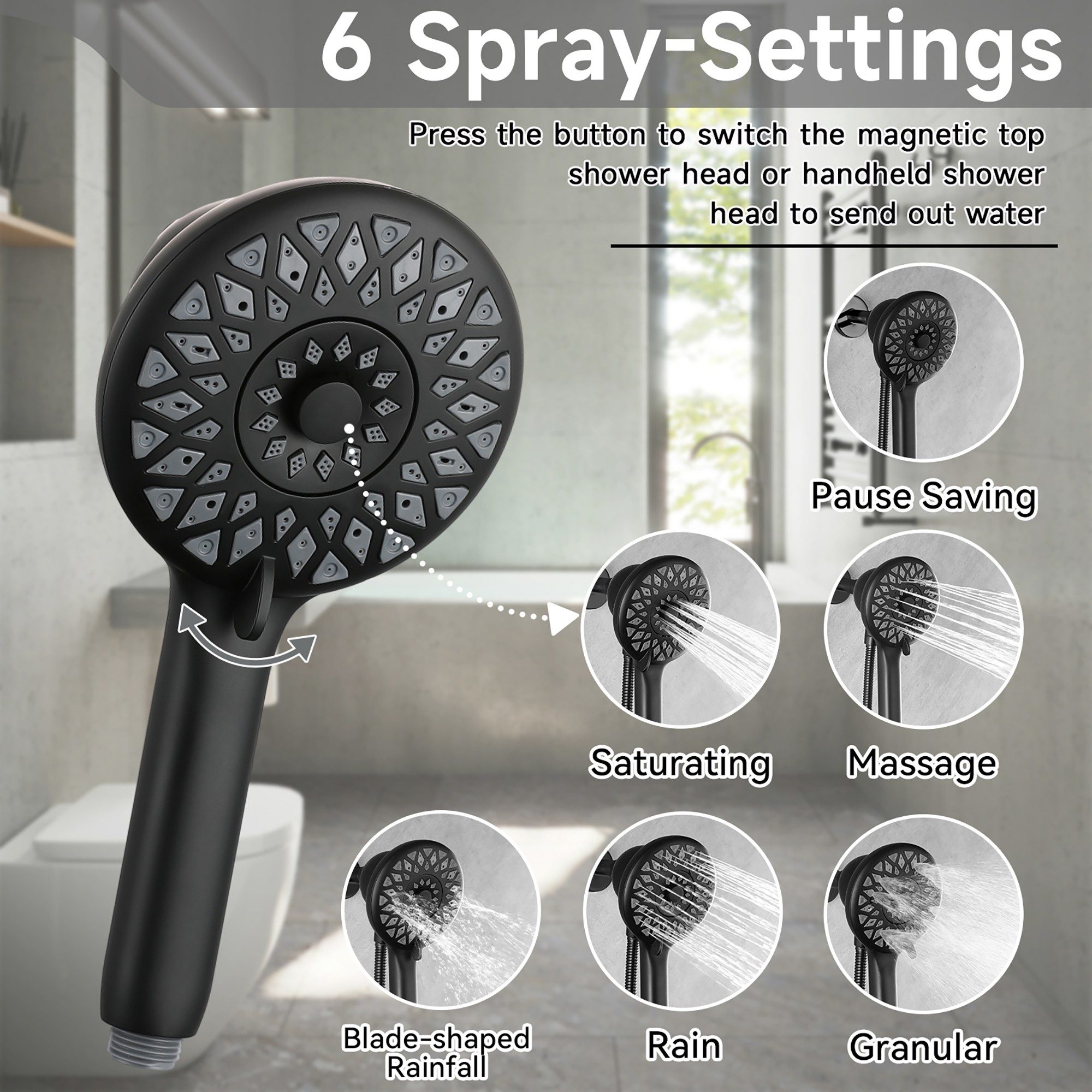 Numhew NHDREW4868 Fixed-Showerhead - View #7