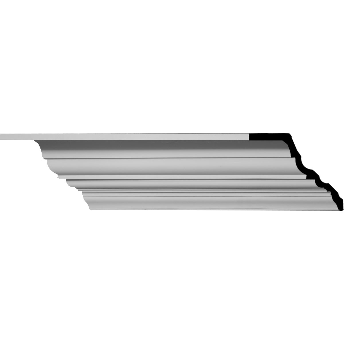 Ekena Millwork 687523 Amelia Smooth 8-1/4-in x 7-ft 10-1/2-in Primed Urethane Crown Moulding 12 -Pack