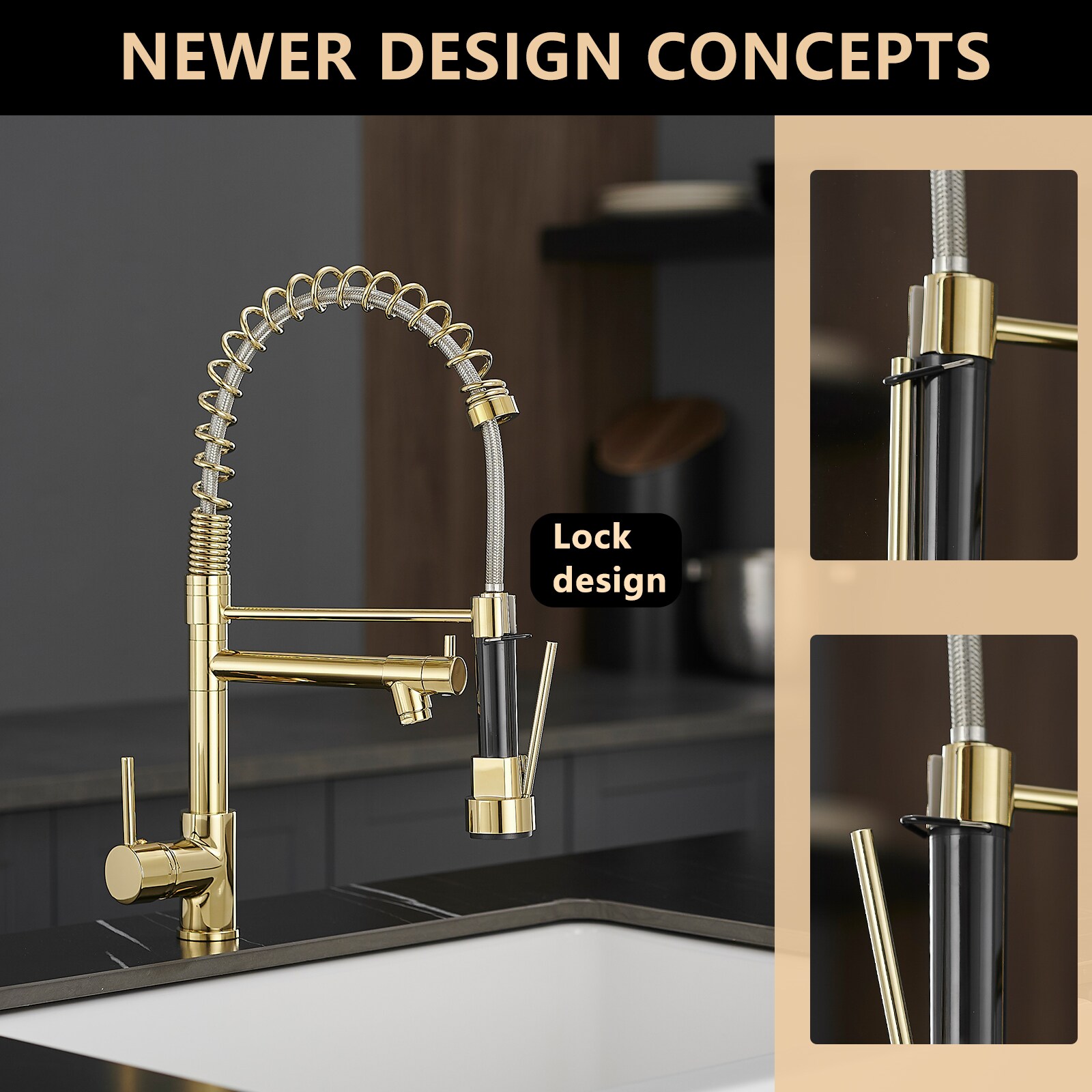 Fapully FA-B-1006G Kitchen-Faucets - View #3