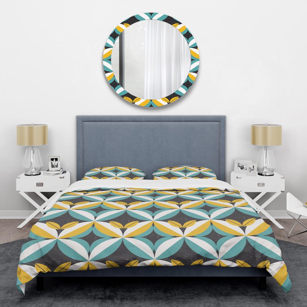 Designart BED24186-T 3 -Piece Blue Twin Duvet cover Set