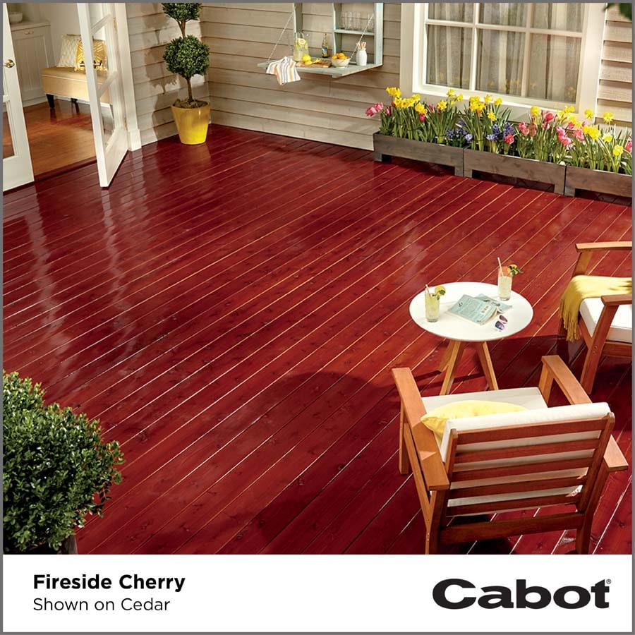 Cabot Gold Pre-tinted Fireside Cherry Transparent Exterior Wood Stain and  Sealer (1-Gallon) at