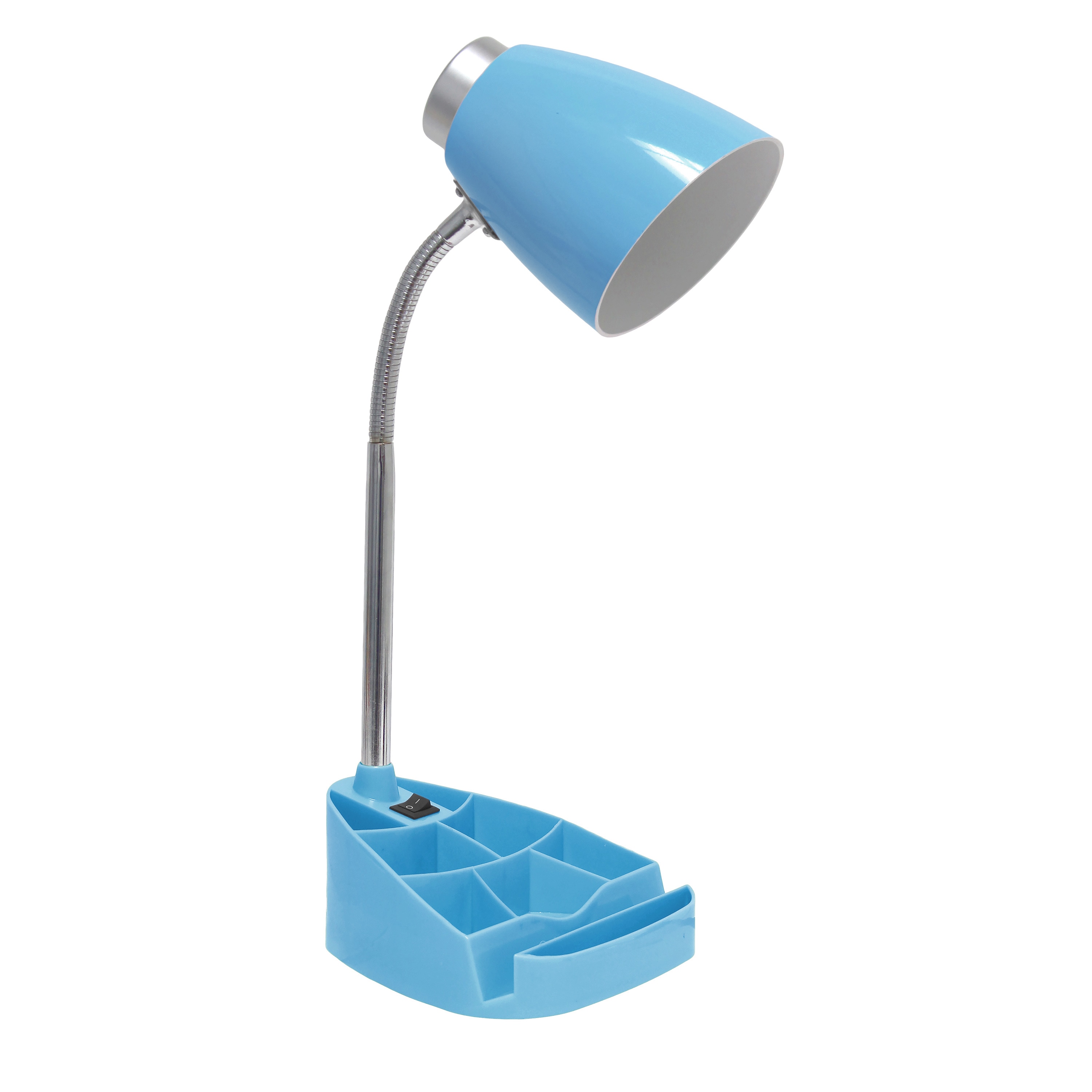 Creekwood Home CWD-1001-BL 18.5-in Adjustable Blue Standard Desk Lamp with Plastic Shade