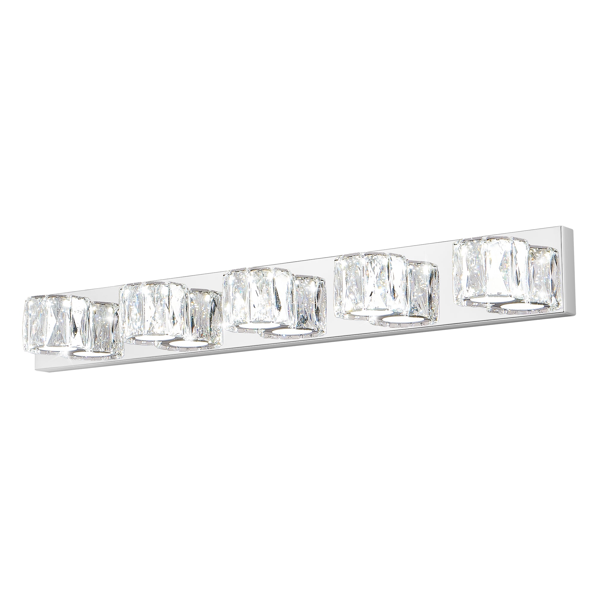 WELLFOR TTC42873 MC 34.6-in 3 -Light Chrome Integrated LED Modern/contemporary Vanity light