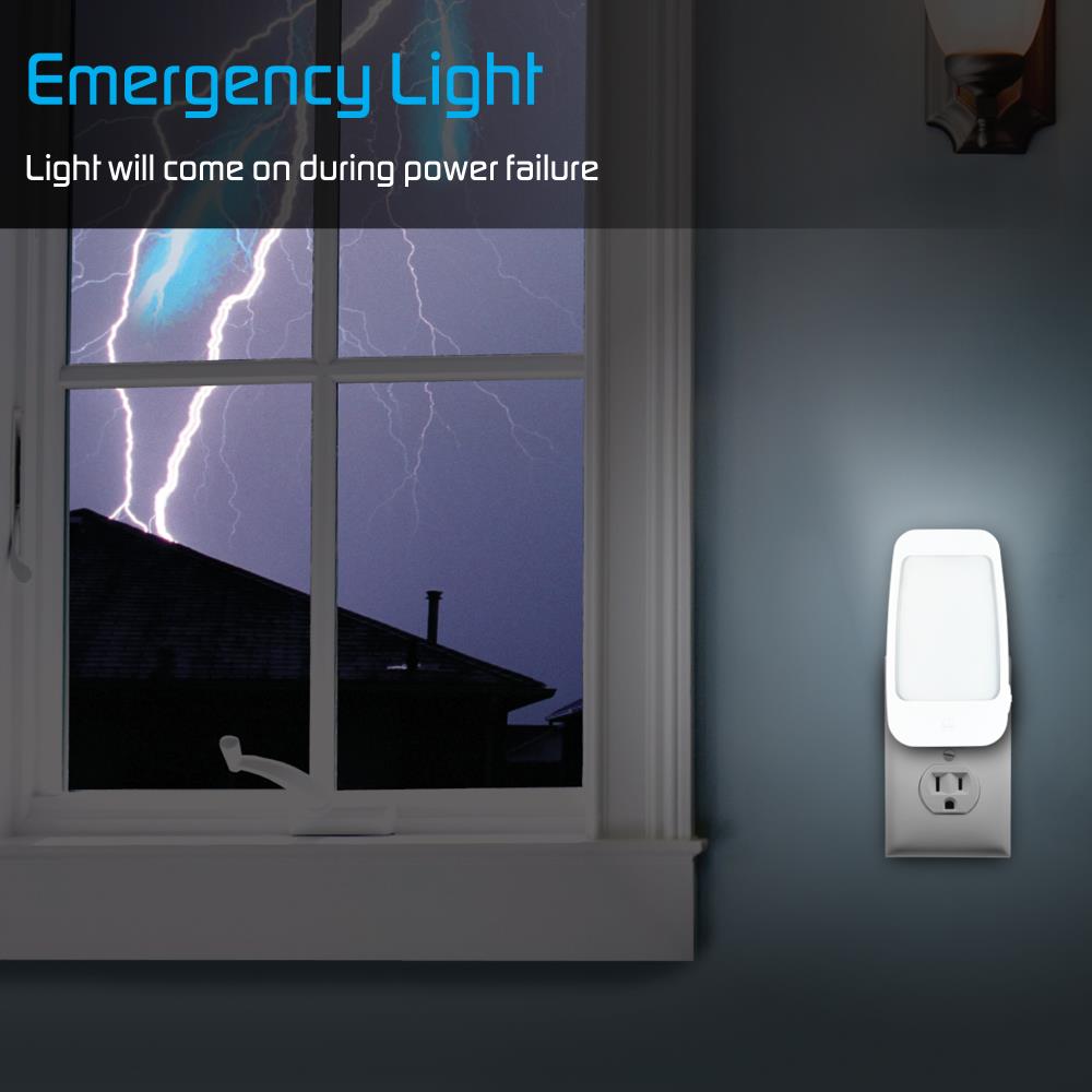 Emergency Light Auto Lighting Working When Power Outage By Battery Against  White Wall. Stock Photo, Picture and Royalty Free Image. Image 106999831.