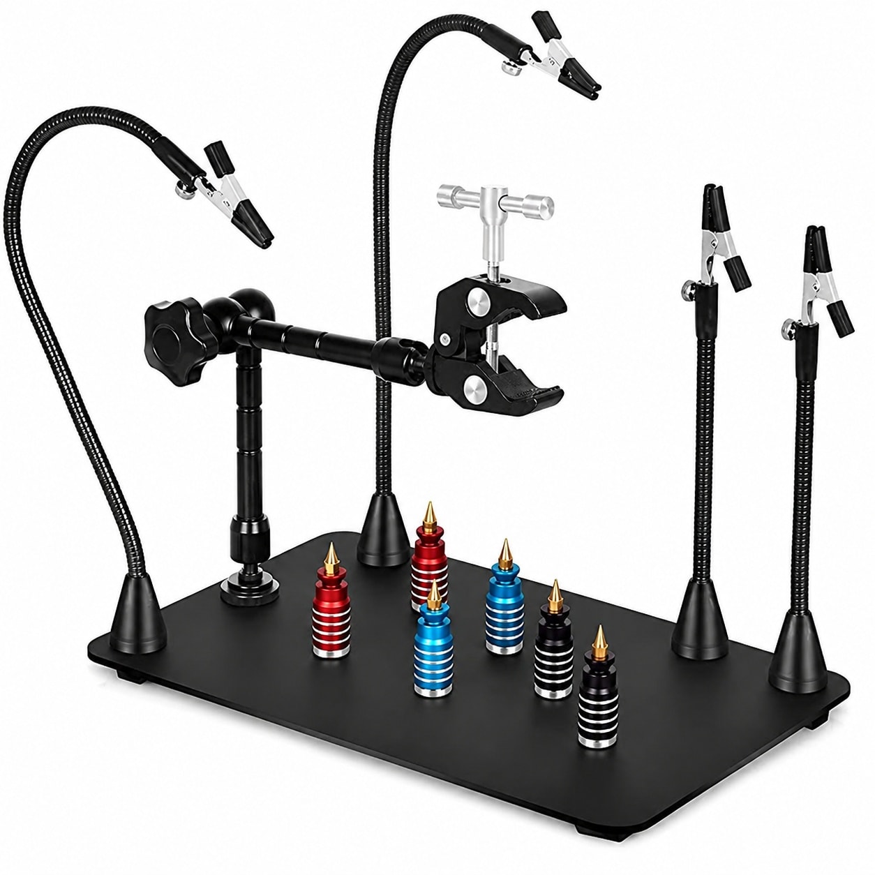 Aoibox  Magnetic Helping Hands Soldering Station with Powder Coated Steel Base and PCB Clips