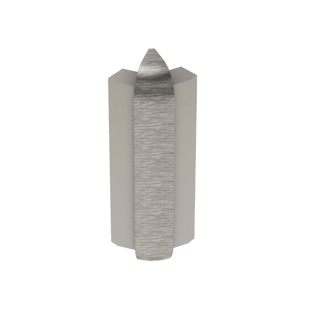 Schluter Systems E135RS125ATGB39 Rondec-Step 0.5-in W x 2.0-in L Brushed nickel anodized aluminum Aluminum Outside corner Tile Edge Trim
