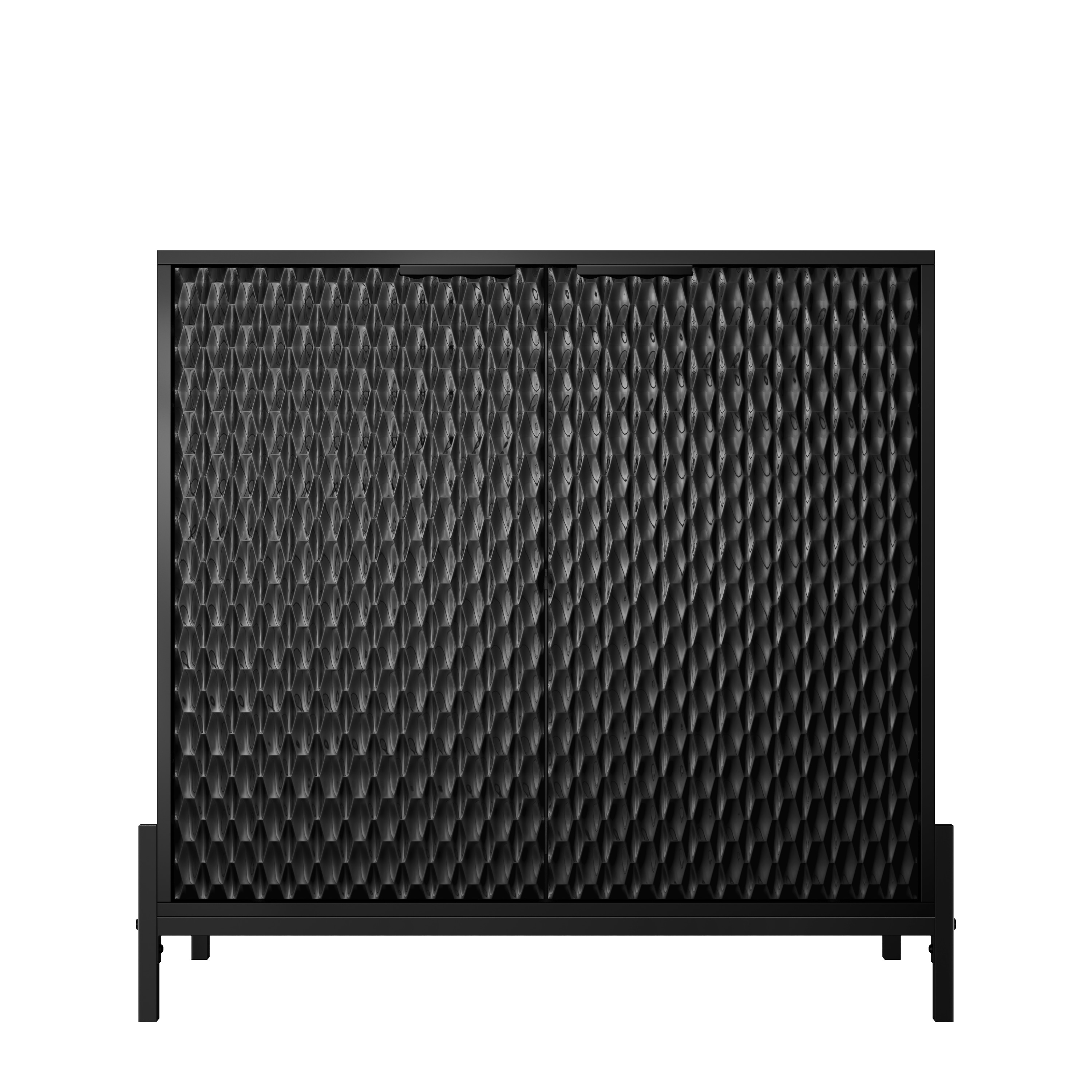 Clihome CL-HZ2M-BK 33.1-in W 2-Door Black Accent Cabinet