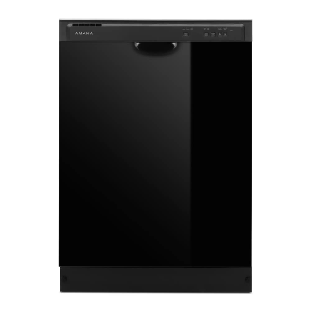 Amana Eco Series 24-in Front Control Built-In Dishwasher (Black), 59-dBA Standard Sound Level