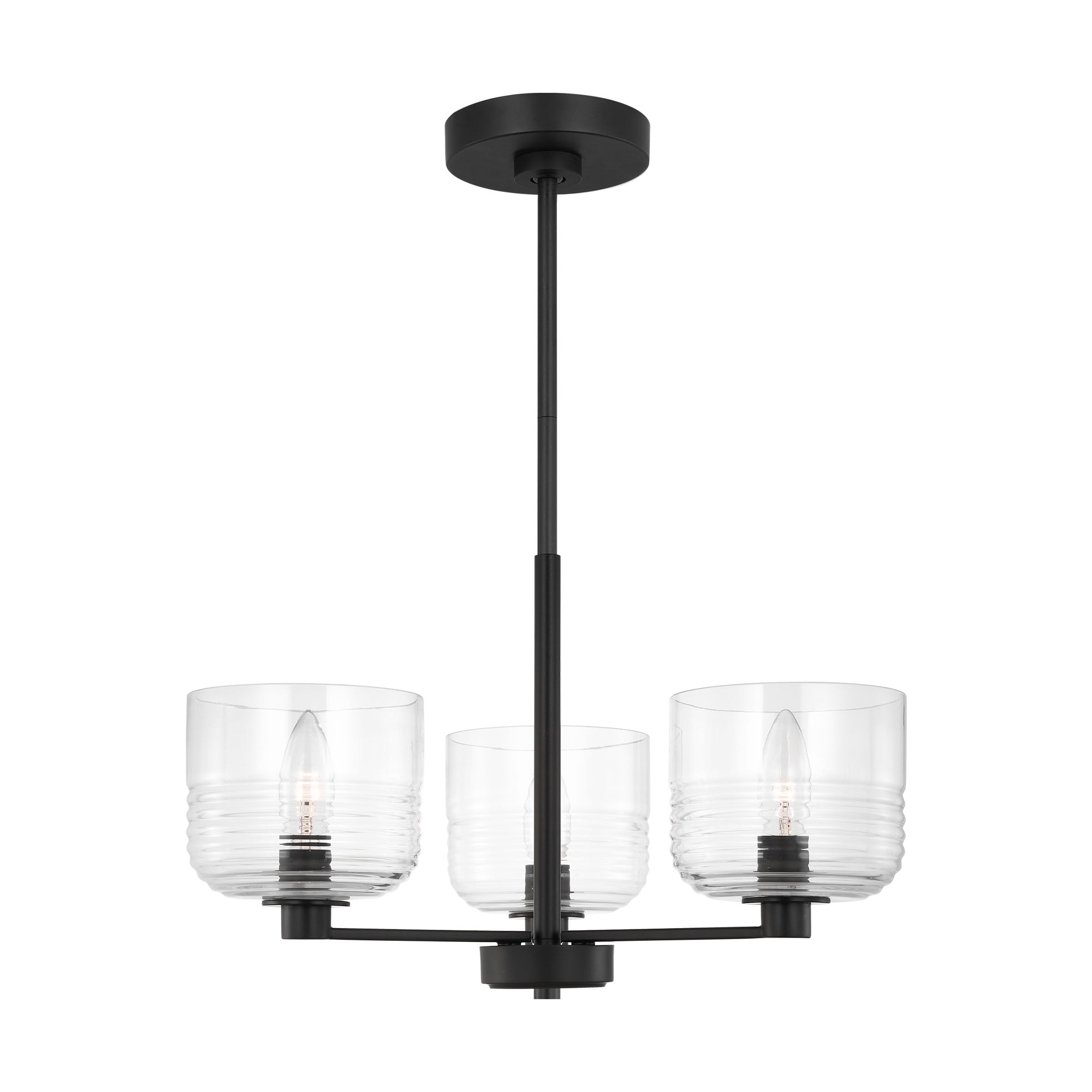Scott Living DJC1233MBK Lochdale 3 -Light Black Modern/contemporary For Use in Dining Rooms, Living Rooms Chandelier