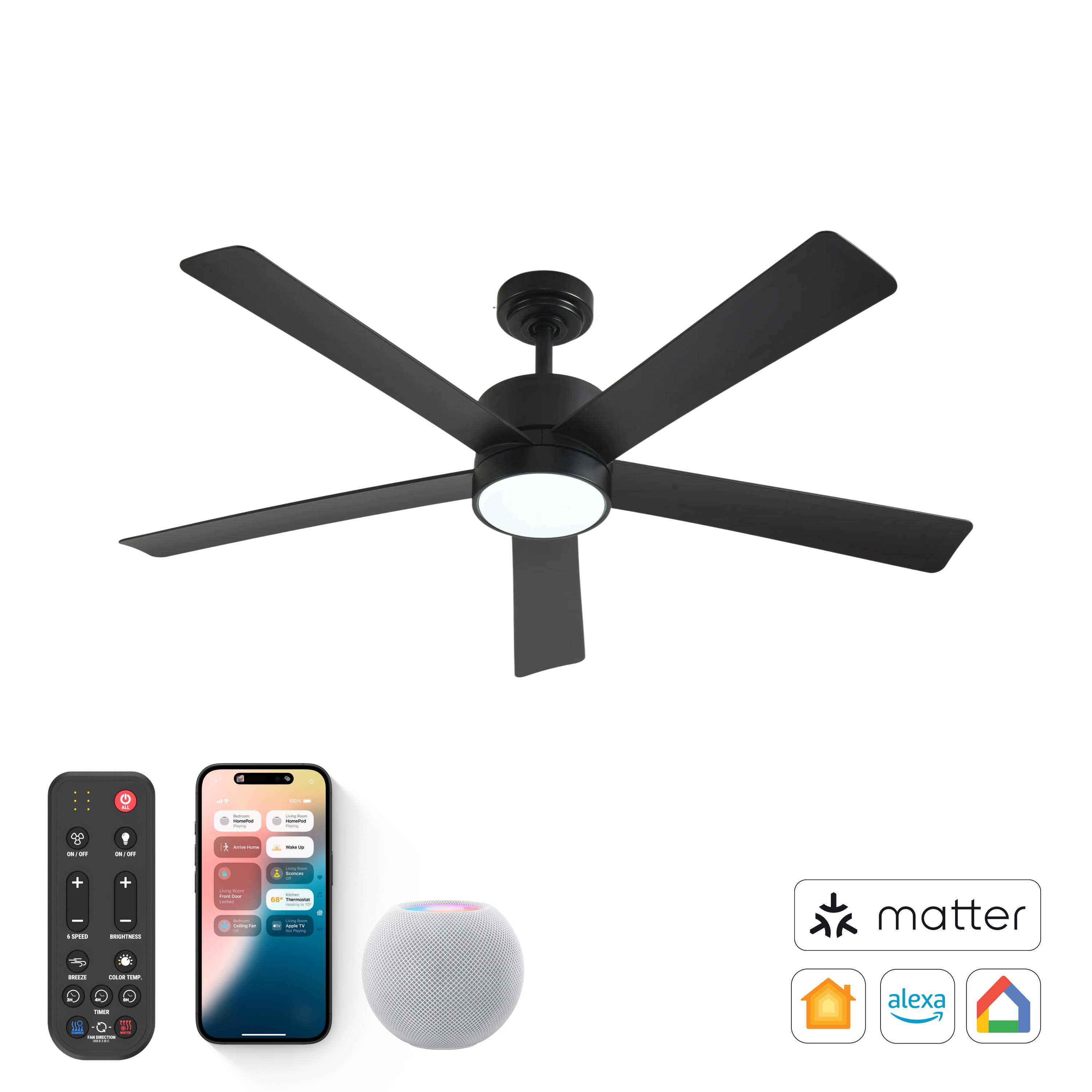 ALTITUDE DAWN52-MBKMBK-2LMTR Ceiling-Fans - View #3