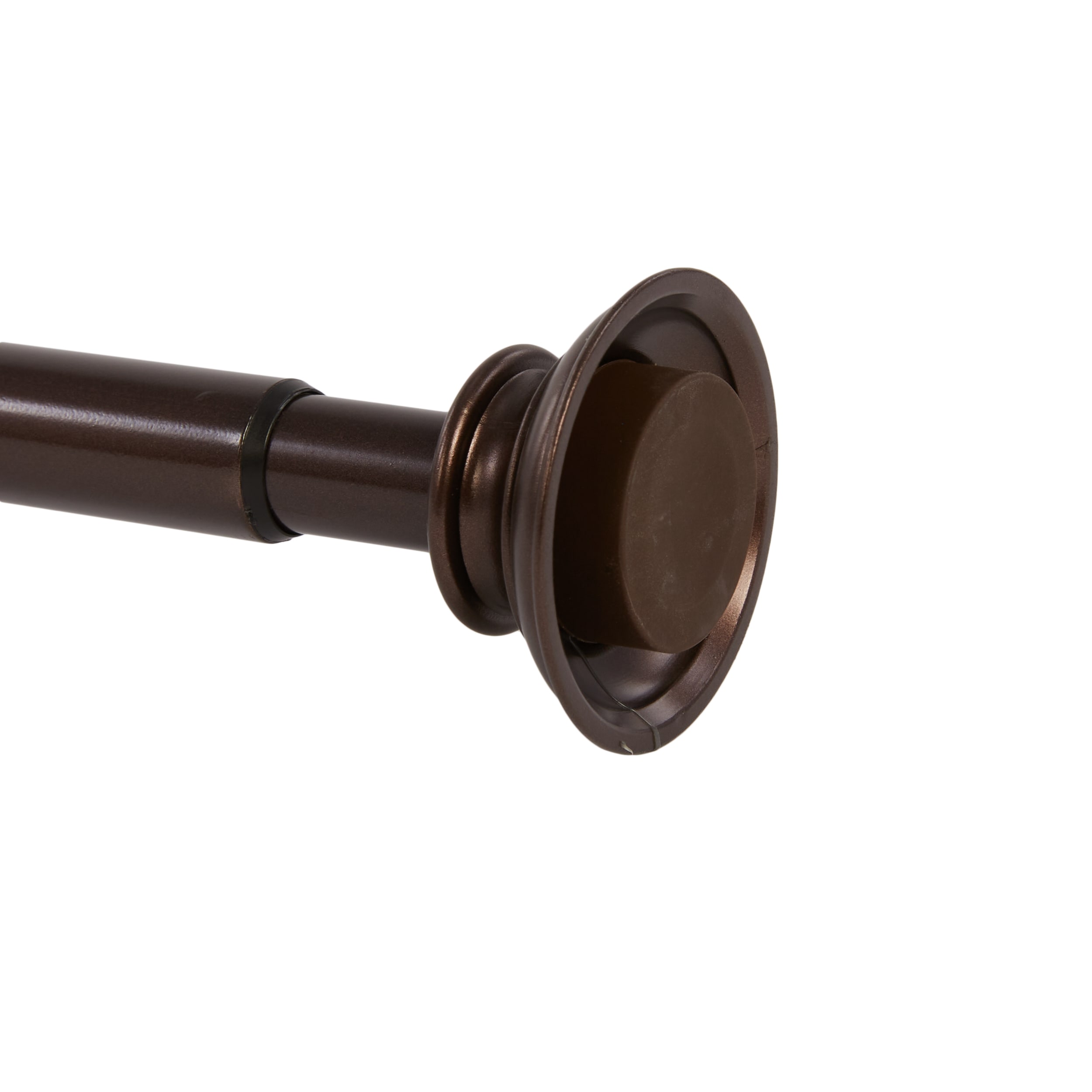 Style Selections Bronze Steel Tension Curtain Rod with Finials in 