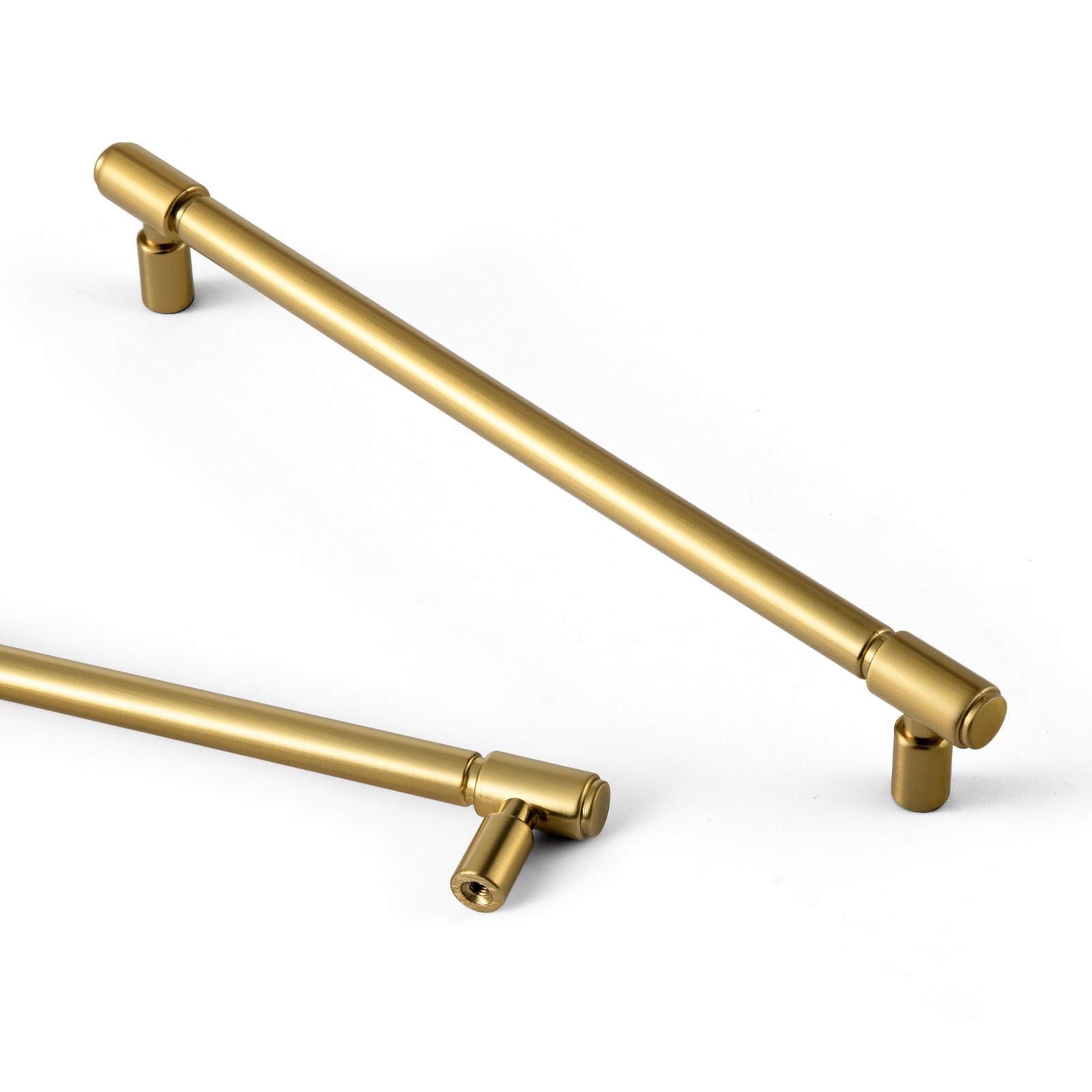 Miaokesen 2231LSJ-192 7-9/16-in , 192mm Center to Center Brushed Gold Cylindrical Handle 6 -Pack