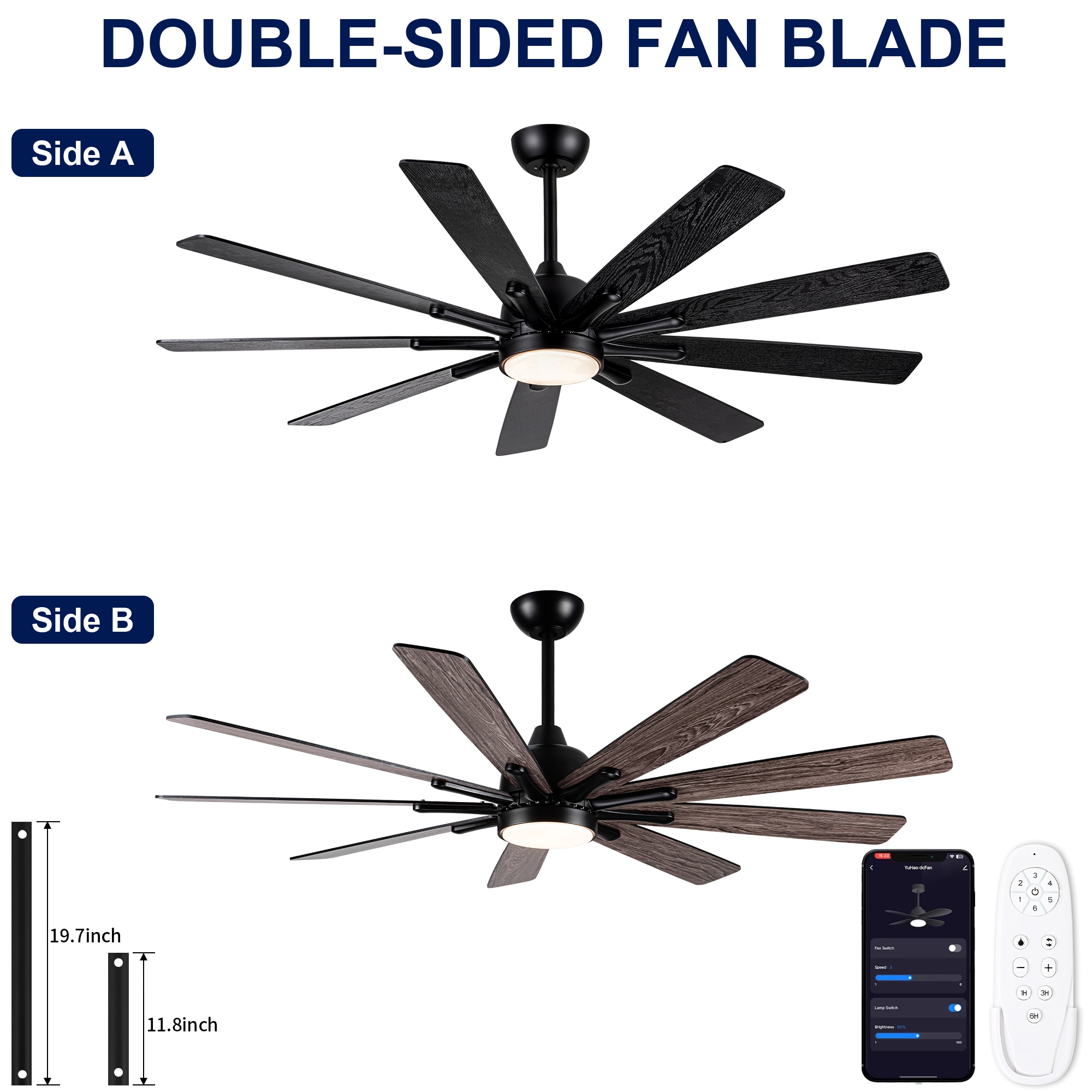 YUHAO LSDC1131BK622 Ceiling-Fans - View #2
