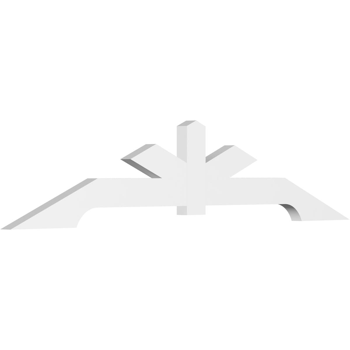 Ekena Millwork GBP072X15X0204VAN00 Vanguard White PVC Gable bracket