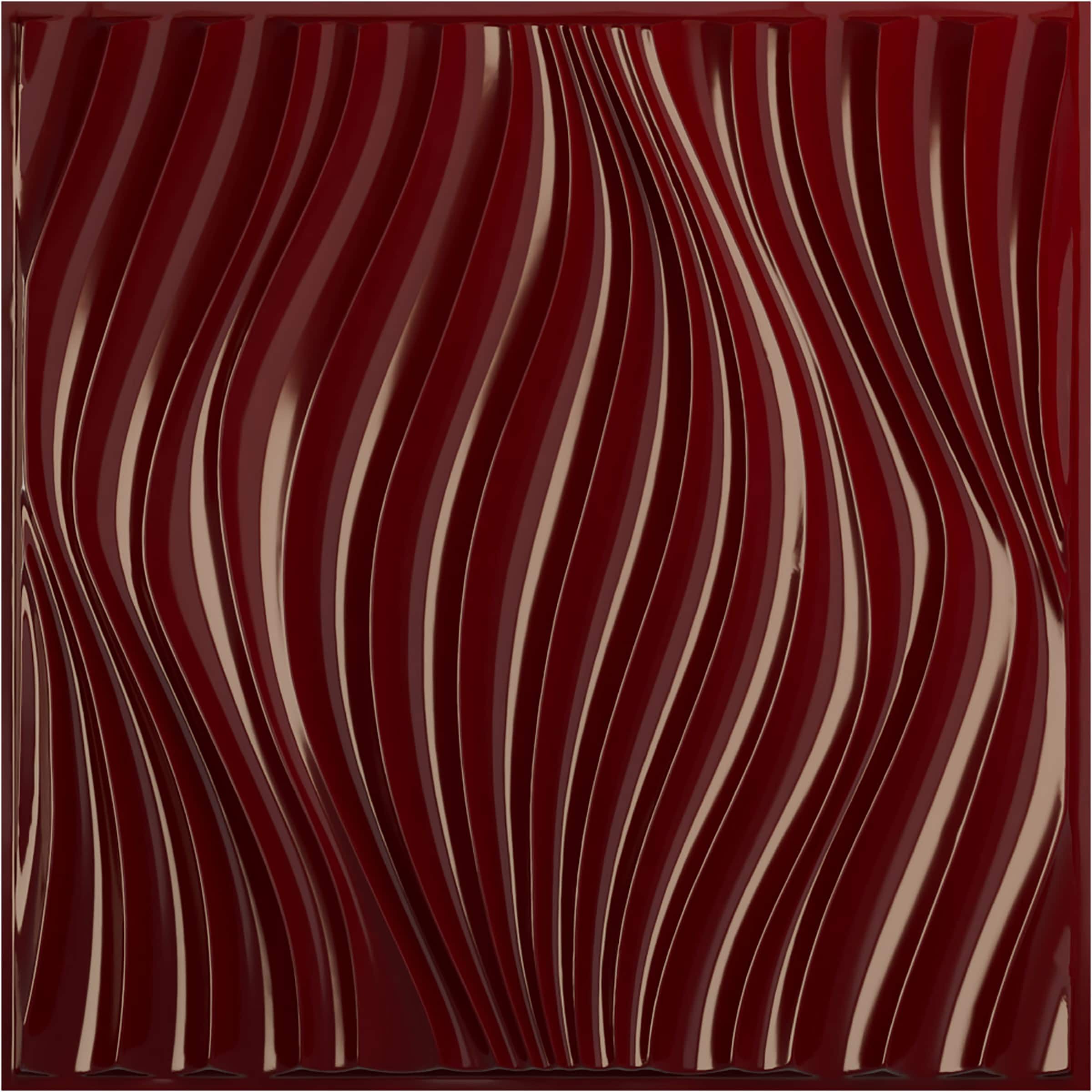 Ekena Millwork WP20X20BWHML-CASE-12 19-5/8-in x 19-5/8-in Embossed Paintable/Stainable Red PVC Wall Panel ( 12 -Pack, Covers