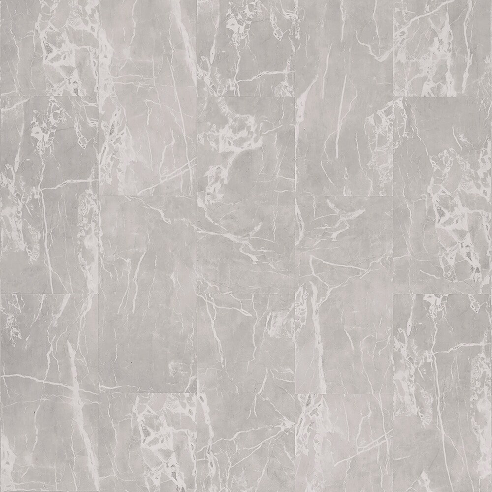 STAINMASTER Silver Imperial Marble Gray Marble Look 12-mil x 12-in W x 24-in L Waterproof Interlocking Luxury Vinyl Tile Flooring (19.88-sq ft/ Carton)