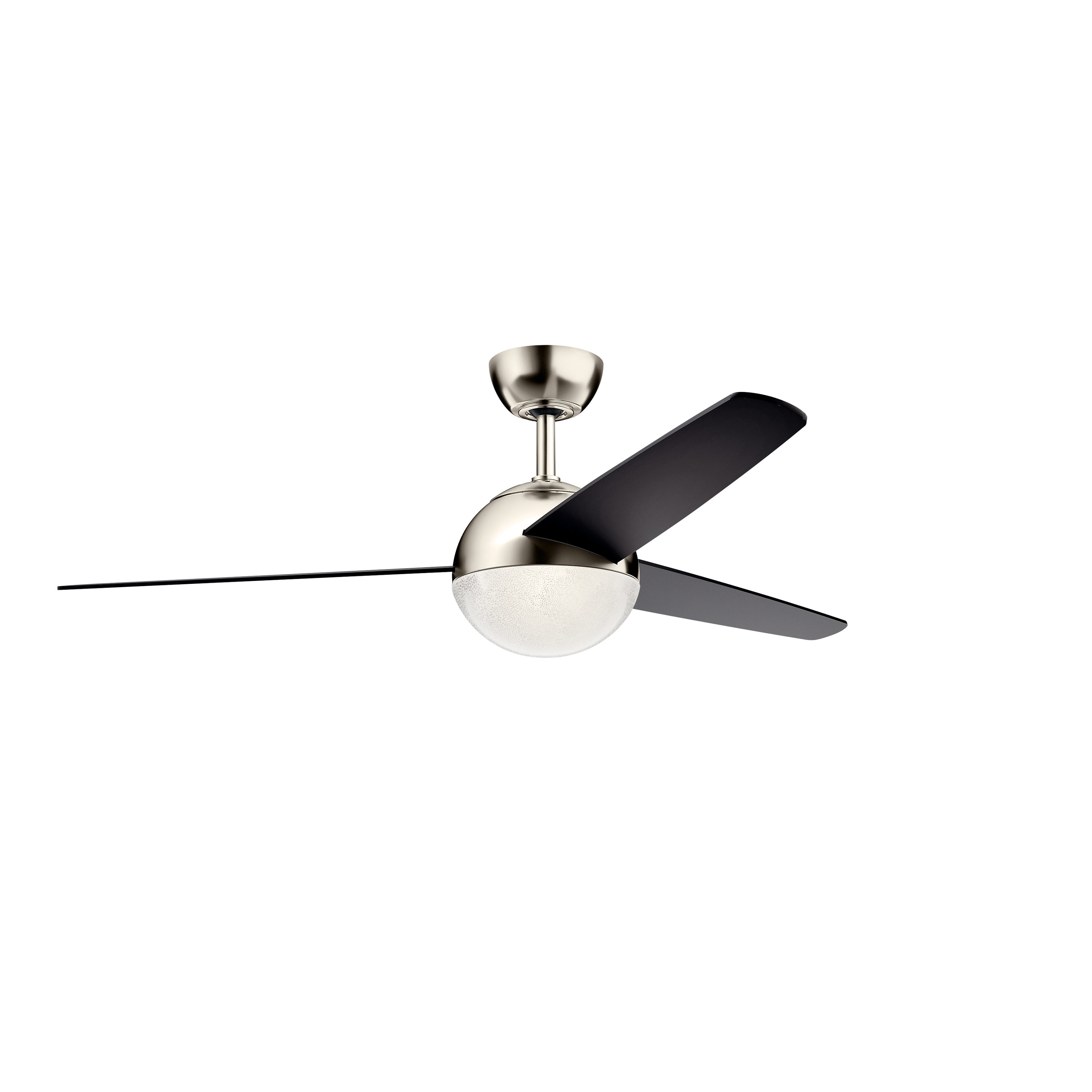 Kichler 300710PNC Bisc 56-in Polished Nickel and Chrome Indoor Ceiling Fan with Light (3-Blade)