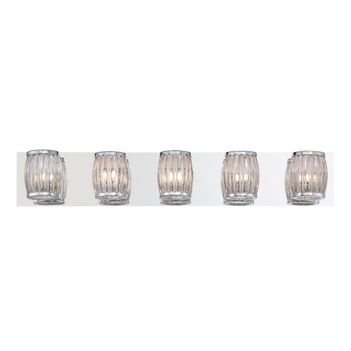 Eurofase 30046-016 Barile 30.75-in 5 -Light Chrome Rustic Vanity light