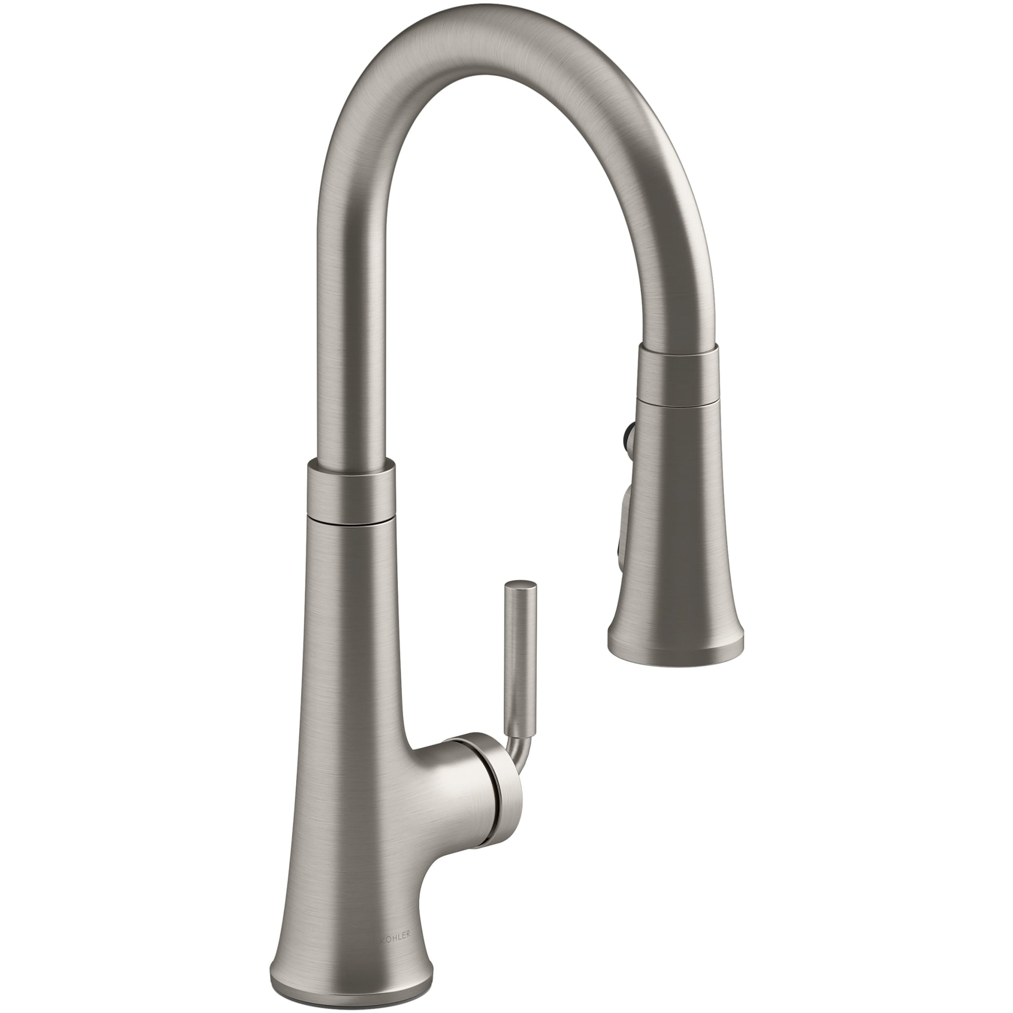 KOHLER K-23764-VS Tone Vibrant Stainless Single Handle Deck-mount Pull-down Kitchen Faucet with Sprayer